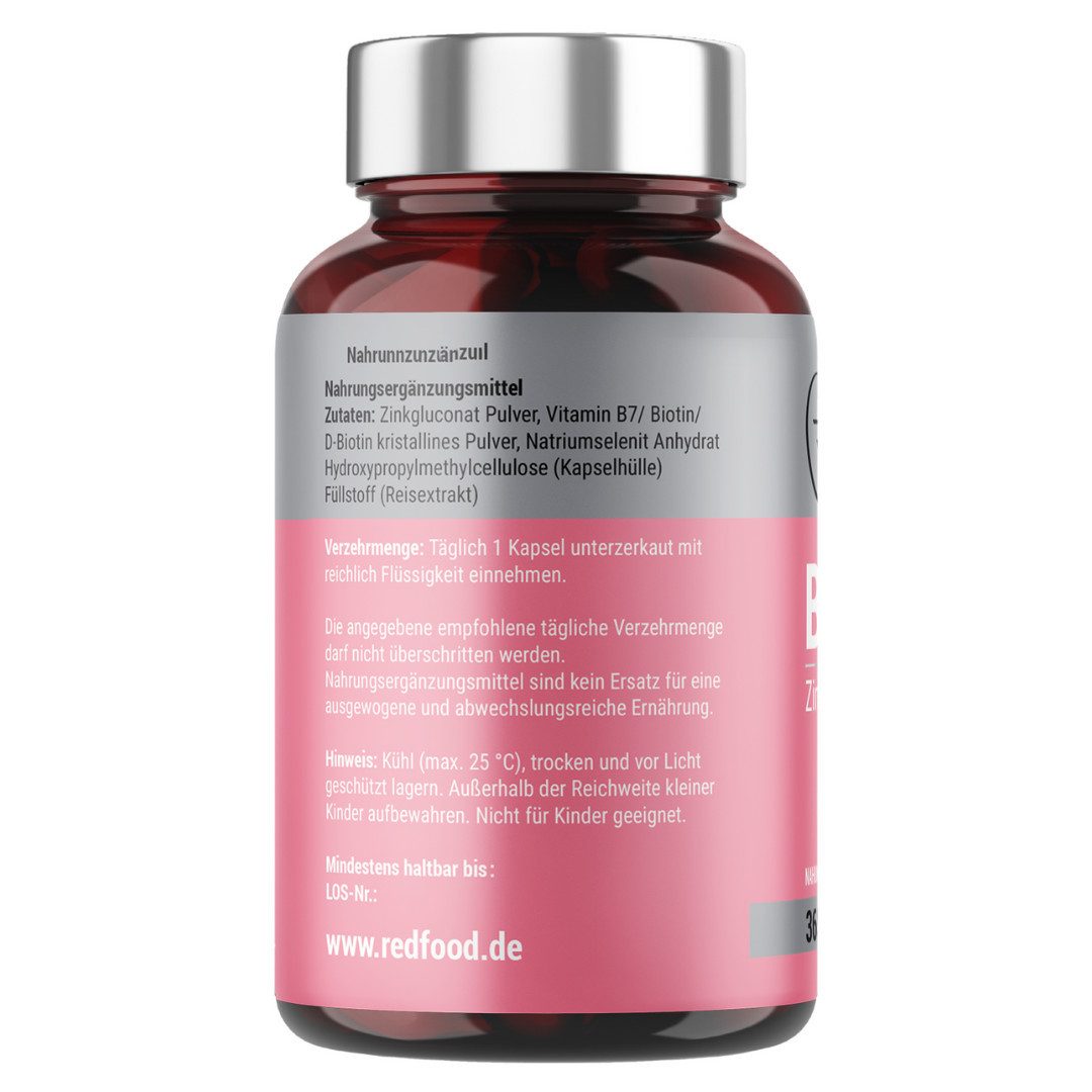 Redfood Biotin, Zink und Selen for Women Kapseln, 1 er 365,00 St.