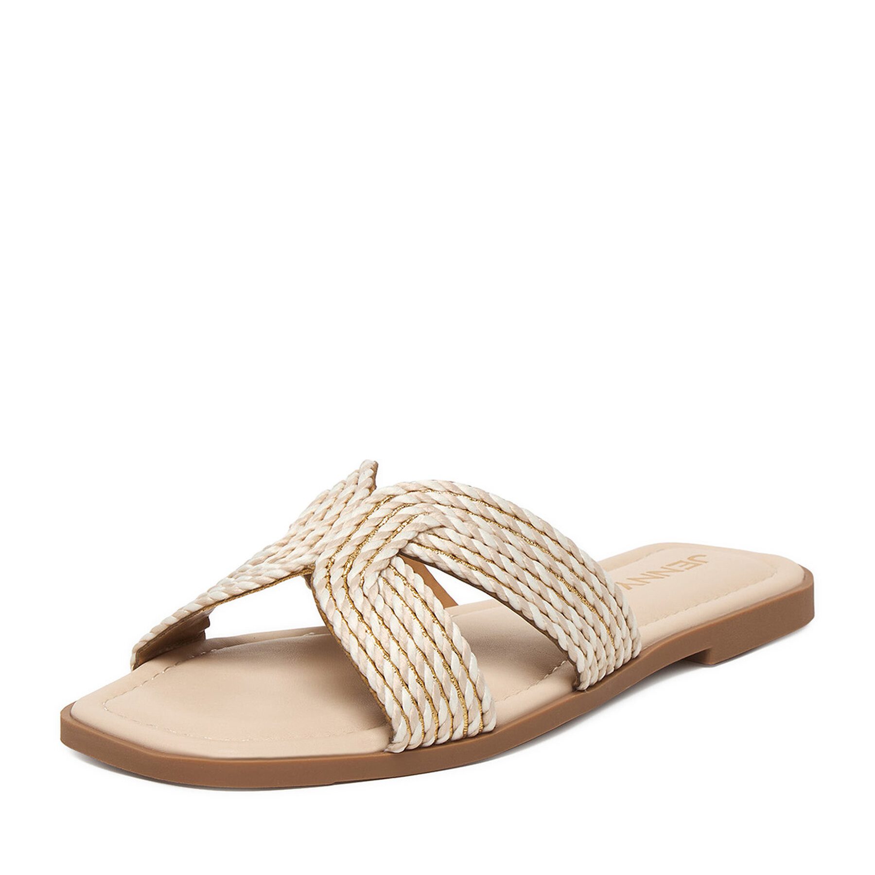 Jenny Jenny Damen-Flip-Flops Creme Badepantolette
