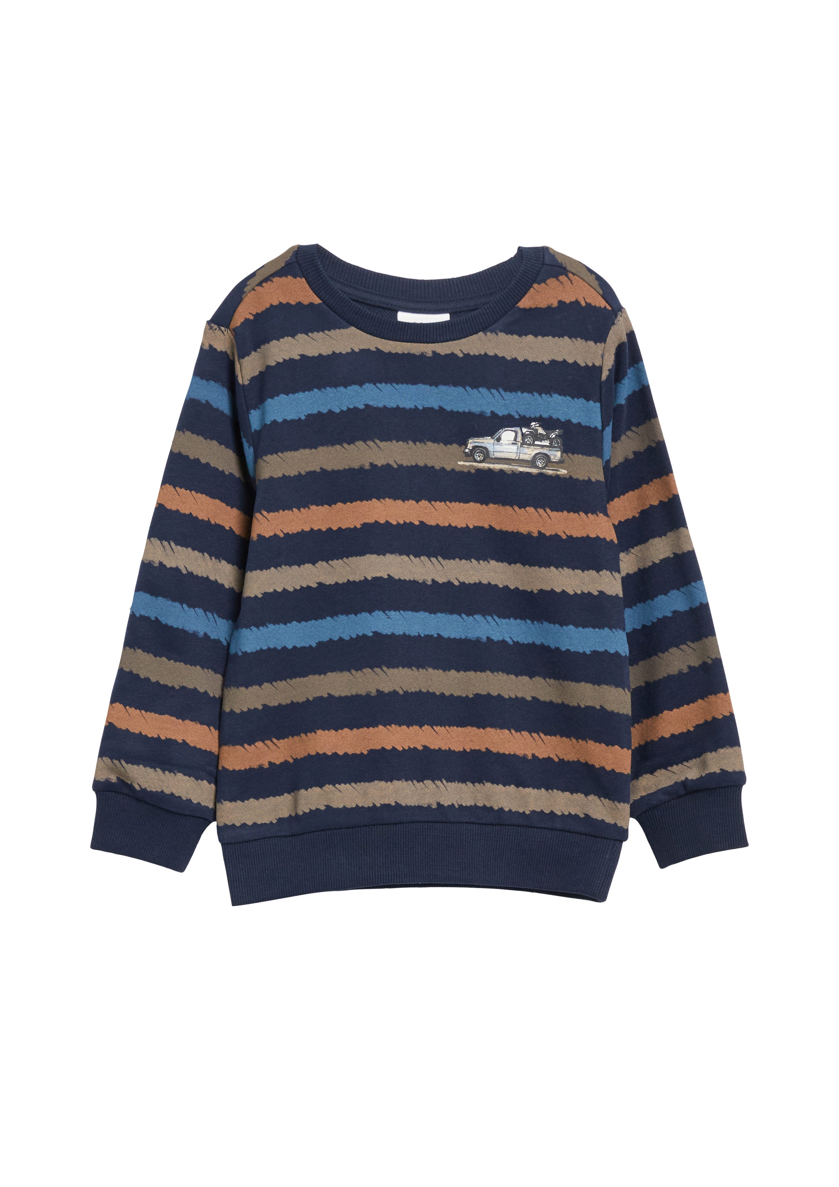 s.Oliver Junior Sweatshirt Alloverprint, Rundhals, Baumwollmix