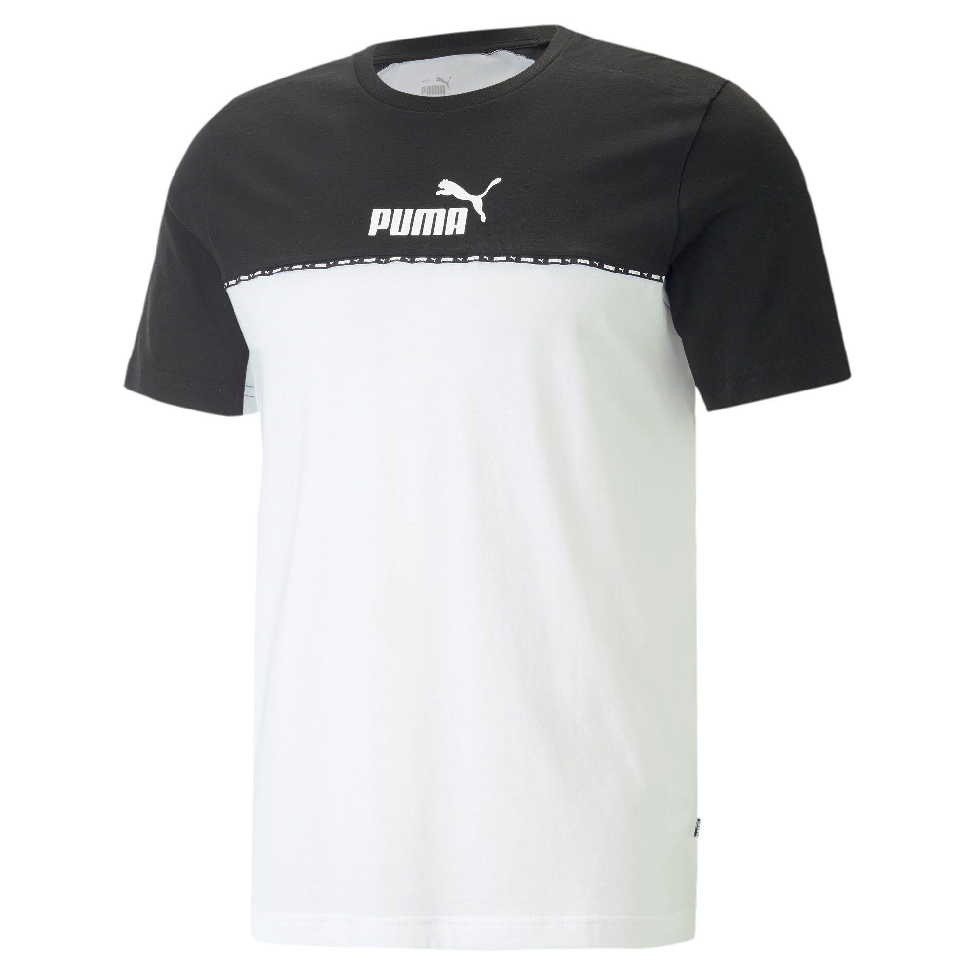 PUMA T-Shirt ESS BLOCK X TAPE TEE Regular Fit, Rundhalsausschnitt, Kurzarmd günstig online kaufen