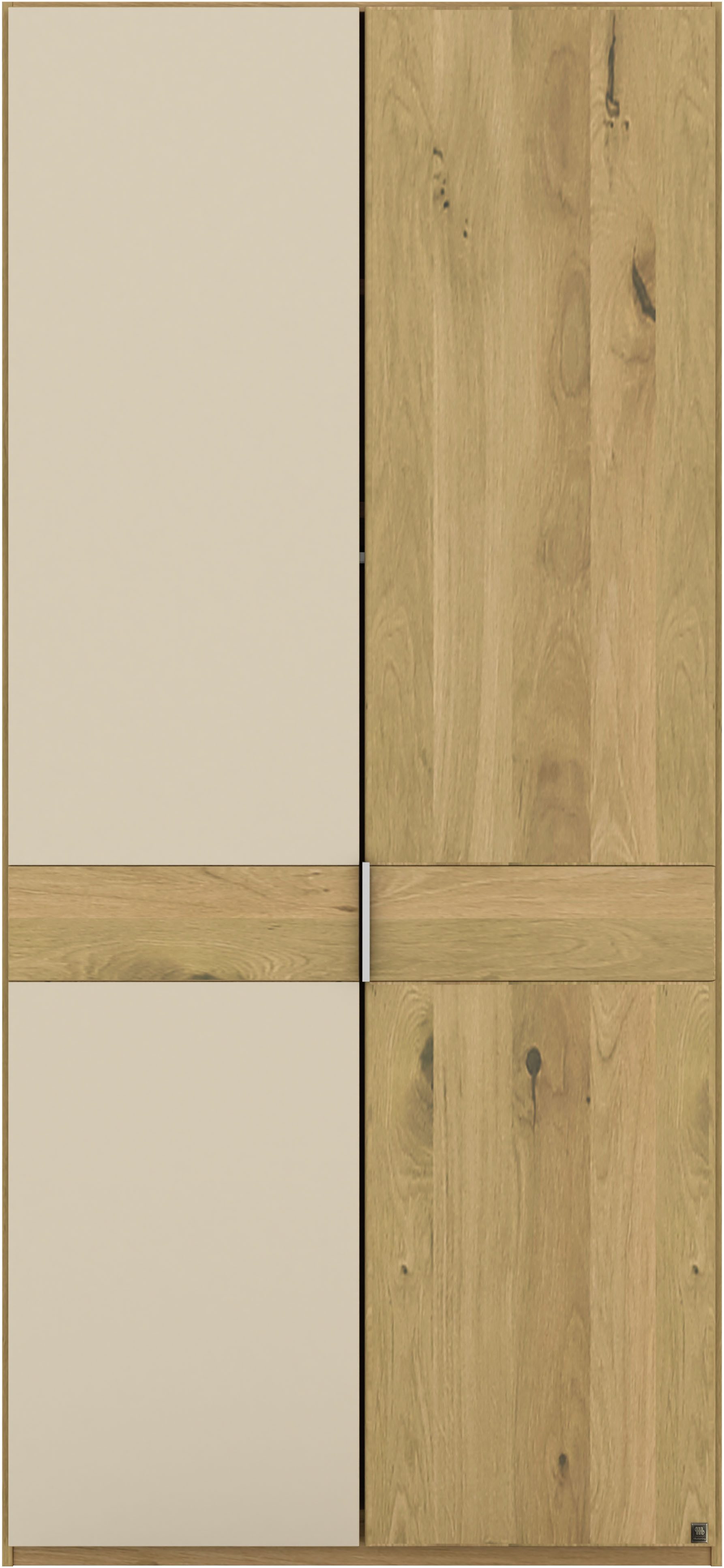 Musterring Kleiderschrank Savona, Kleiderschrank, Schrank, Garderobe, teilmassiv Eiche (mit Türdämpfern, mit Spiegel oder Glas, extra Böden, MADE IN GERMANY) Türen in Bianco-Eiche massiv, Spiegel-/Glastüren, verschiedene Größen