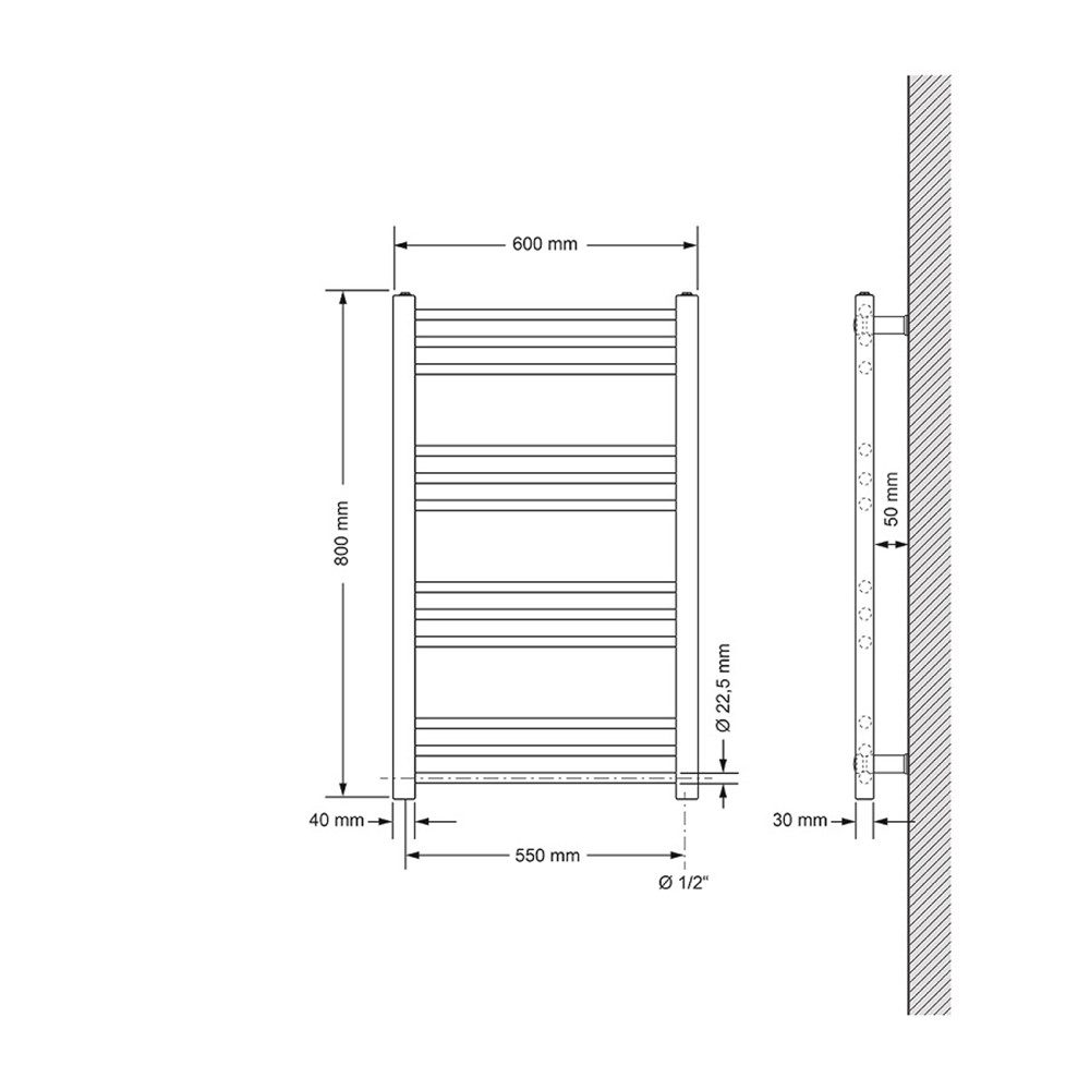 LuxeBath Badheizkörper Design Heizkörper Handtuchtrockner Badezimmer günstig online kaufen