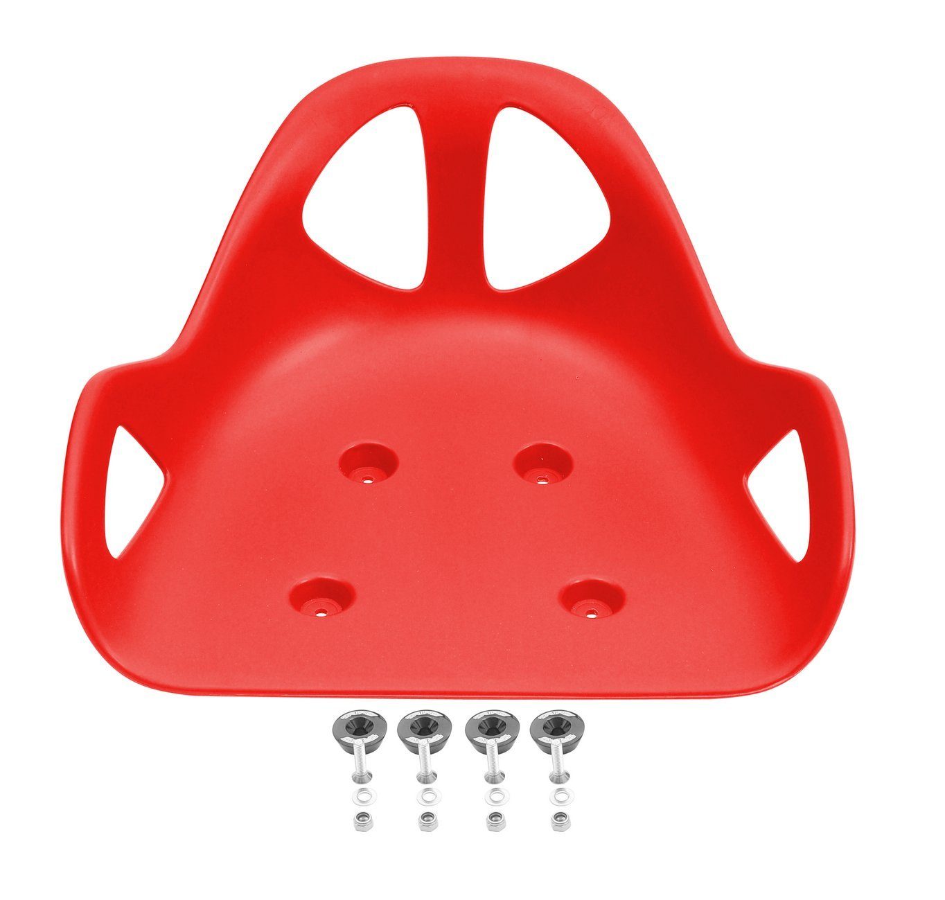 Triad Erwachsenendreirad Drift Trike Sitz inkl. Alucaps zur Befestigung, Kunststoffsitz mit 4 Befestigungscaps rot