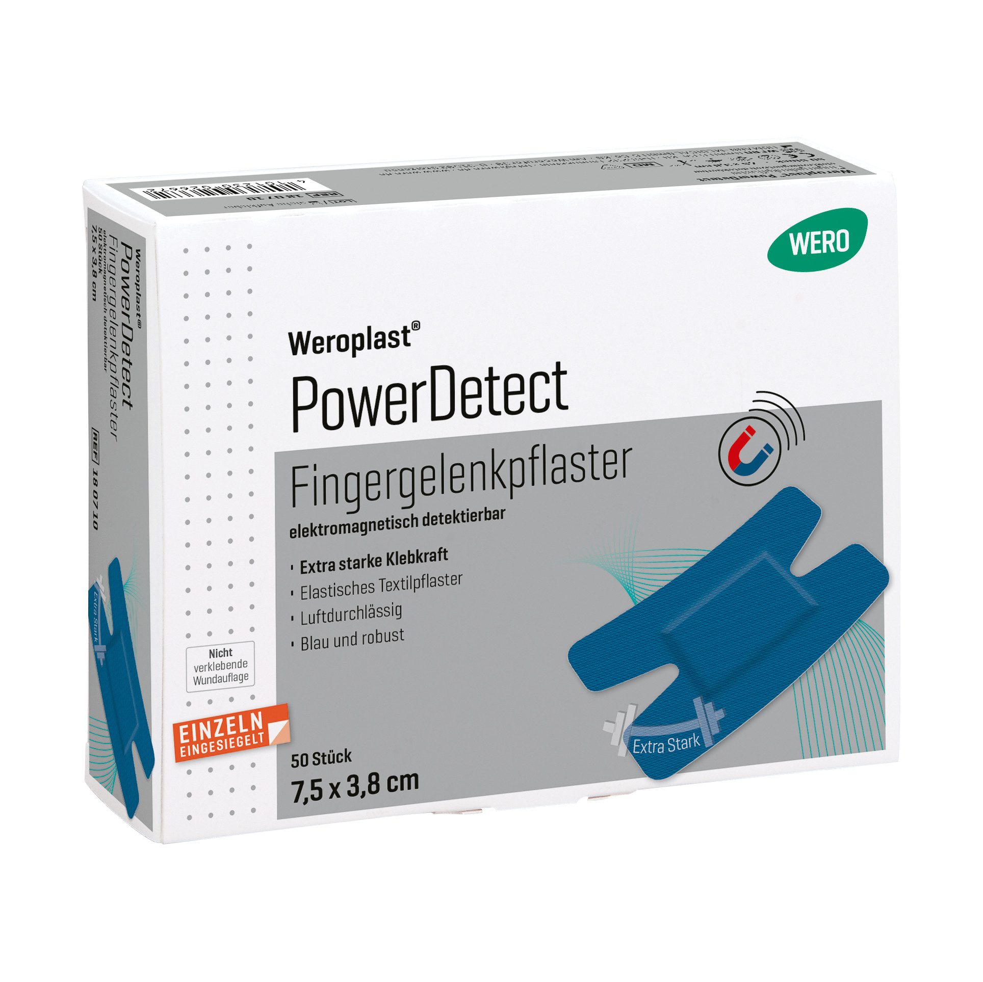 Weroplast® Wundpflaster Weroplast PowerDetect Fingergelenkpflaster (50 St), Fingergelenkpflaster