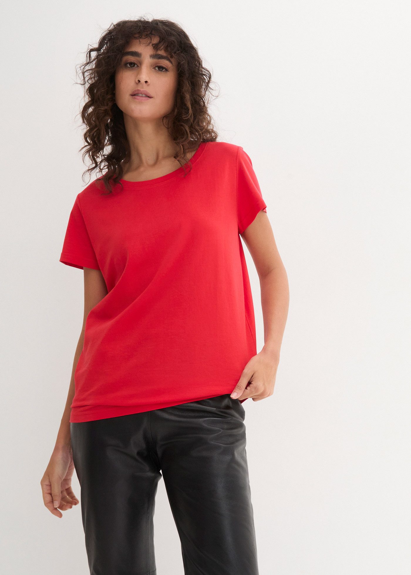 bonprix T-Shirt Rundhals-Shirt, Kurzarm (5er Pack) (Packung, 5-tlg) günstig online kaufen