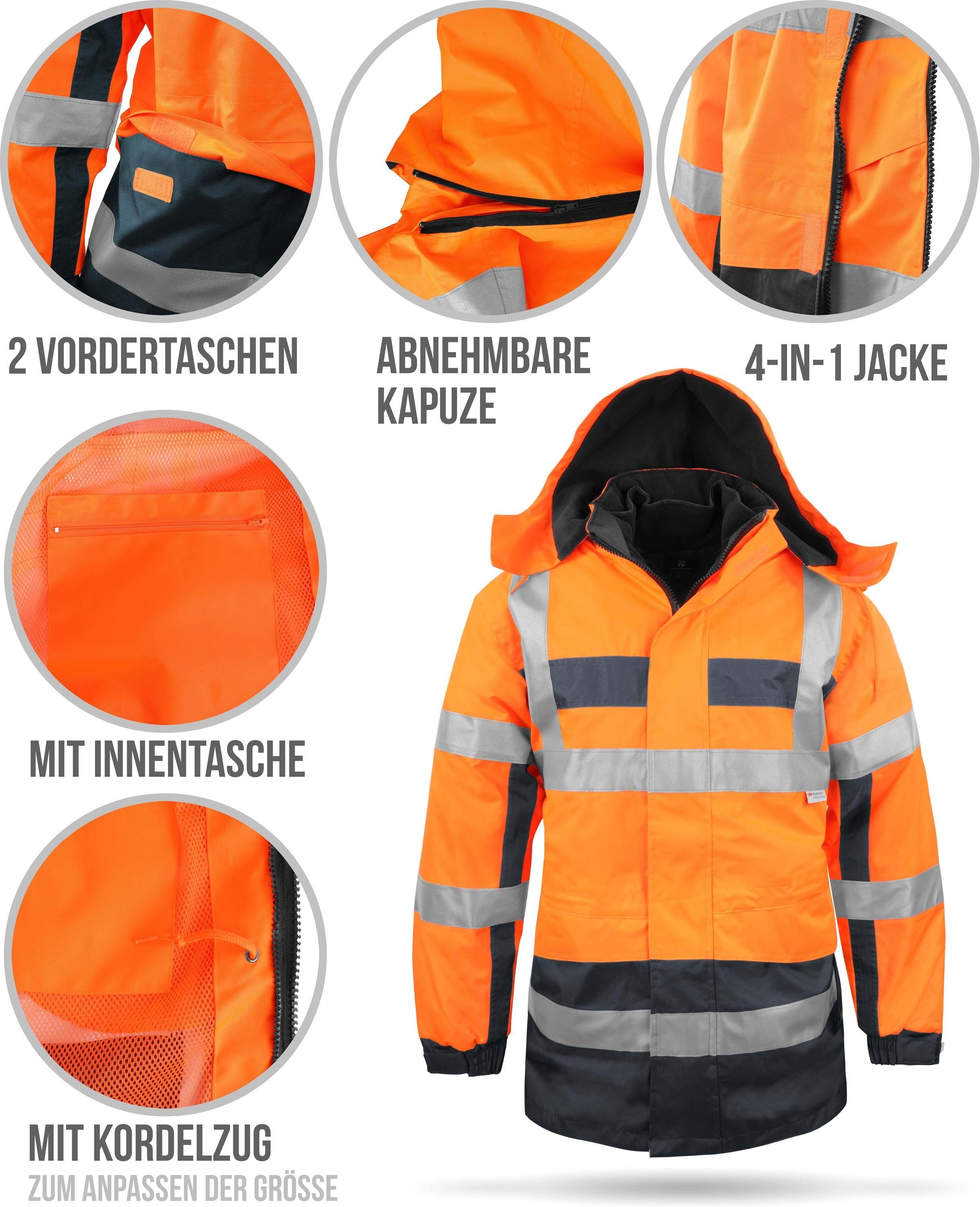 Polar Husky Pilotenjacke Sicherheitsjacke 4-in-1 Warnschutzparka
