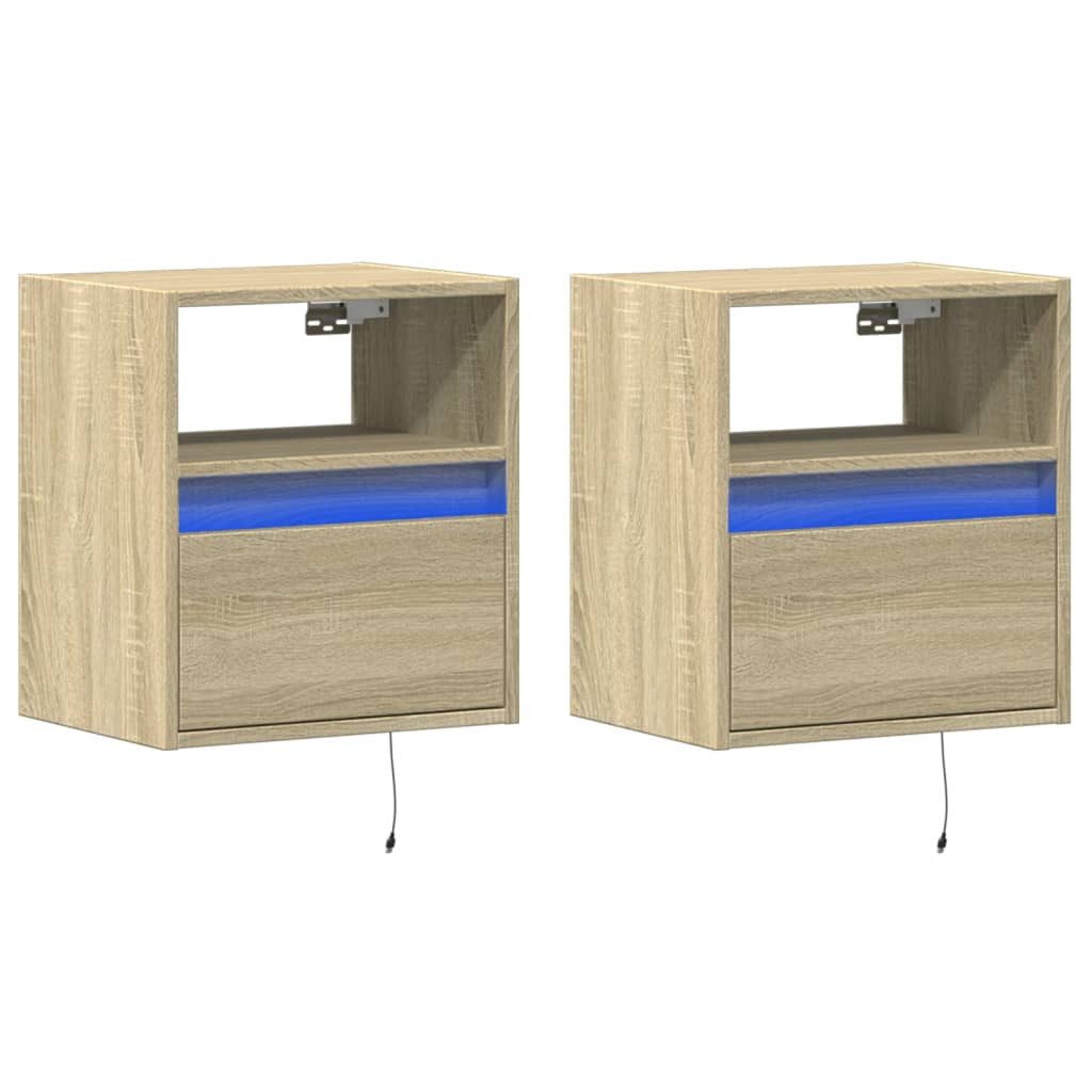 vidaXL TV-Wand TV-Wandschränke mit LED-Beleuchtung 2 günstig online kaufen