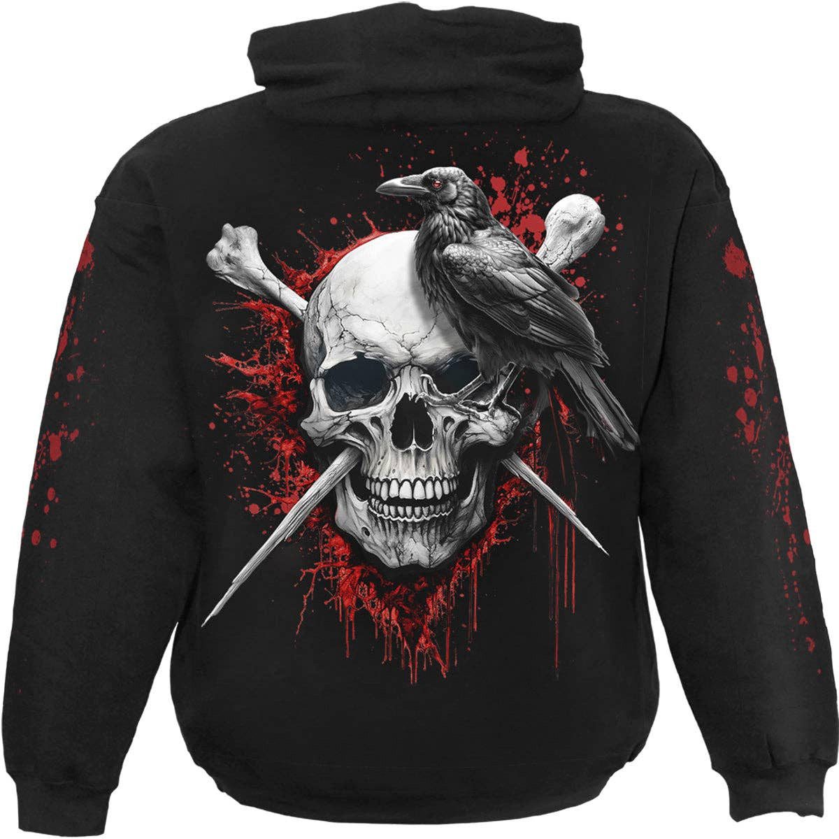 Spiral Kapuzenpullover Gothic mystischer Hoodie "Dead Raven" von Spiral