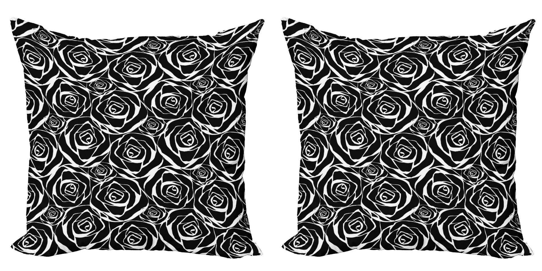 Kissenbezüge Modern Accent Doppelseitiger Digitaldruck, Abakuhaus (2 Stück), Blumen Abstrakte Kunst Rose Blumen