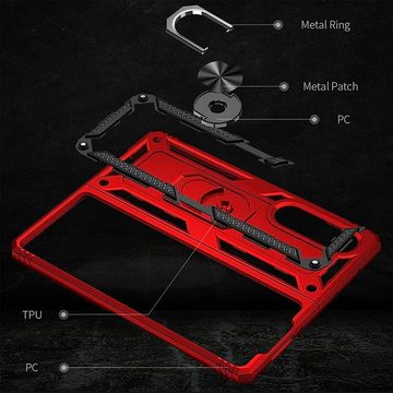 CoolGadget Handyhülle Armor Shield Case für Samsung Galaxy Z Fold 4 7,6 Zoll, Outdoor Cover Magnet Ringhalterung Handy Hülle für Galaxy Z Fold 4 5G