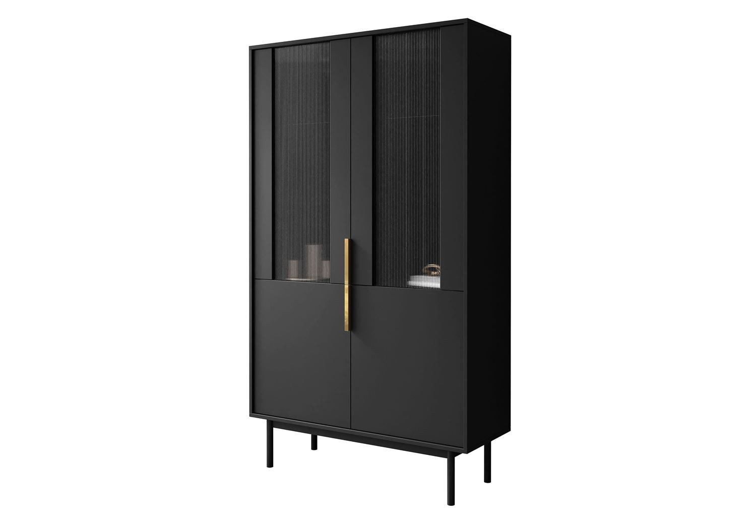 Lookway Standvitrine MIRACLE elegante Glasvitrine für stilvolles Wohnzimmer Breite: 104 cm