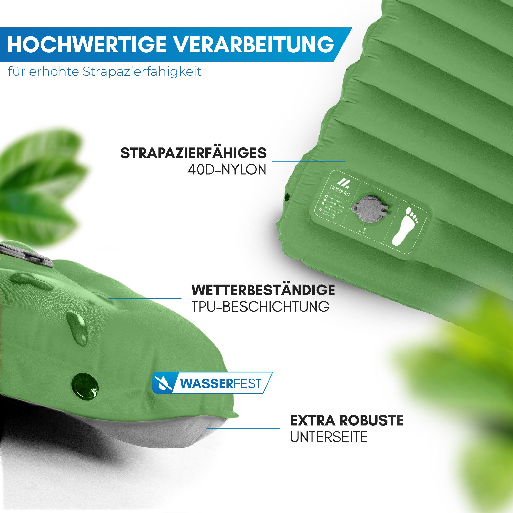 Nordmut Isomatte NORDMUT® Isomatte Selbstaufblasend 10cm