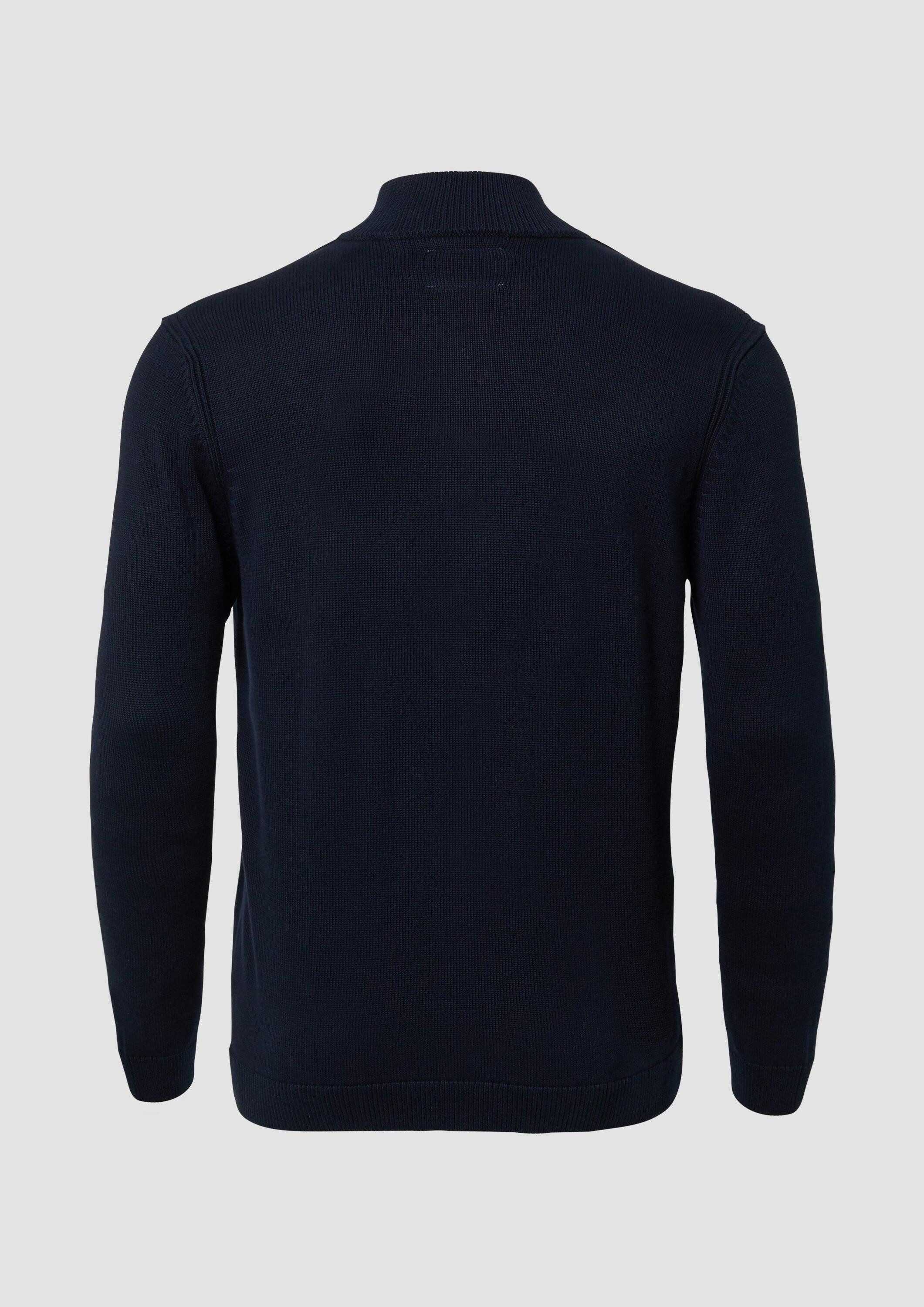 s.Oliver Cardigan Strickjacke Baumwoll-Strickjacke mit Stehkragen günstig online kaufen