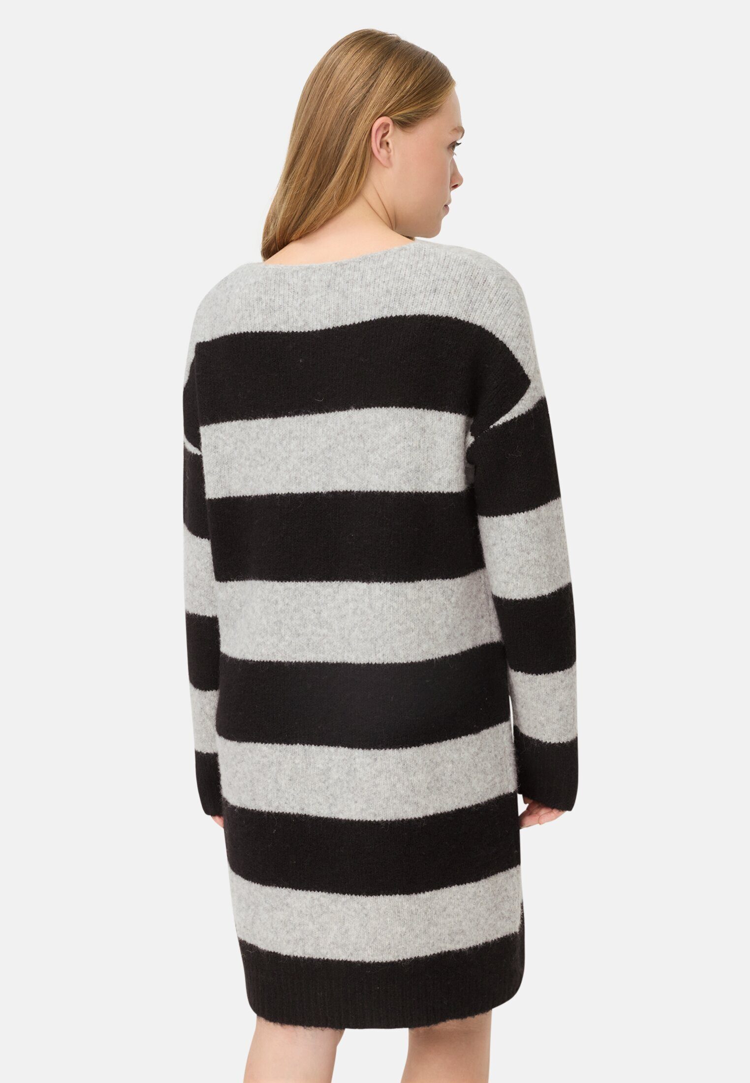 camel active Strickkleid aus recyceltem Material Langarm Rundhals günstig online kaufen