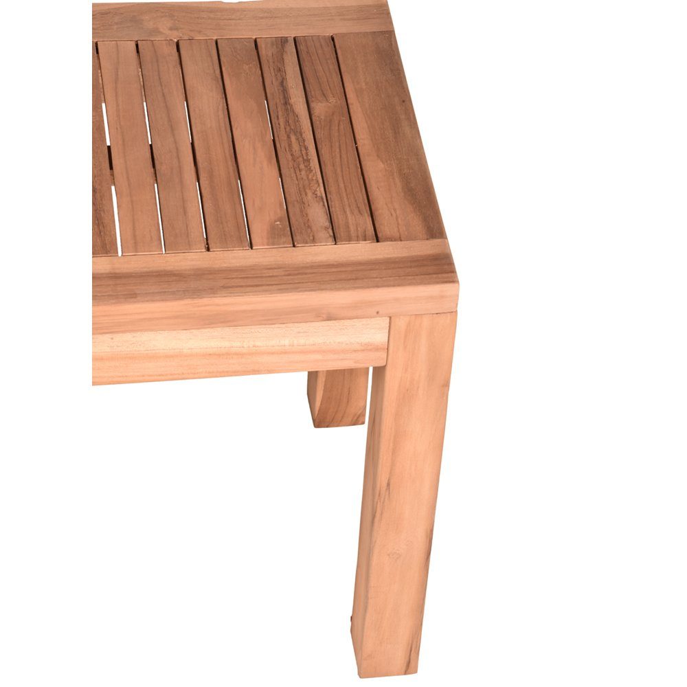 Lomadox Gartenbank GAZA-120, Bank aus Teakholz massiv, 3-Sitzer, ca. 150x45x35 cm