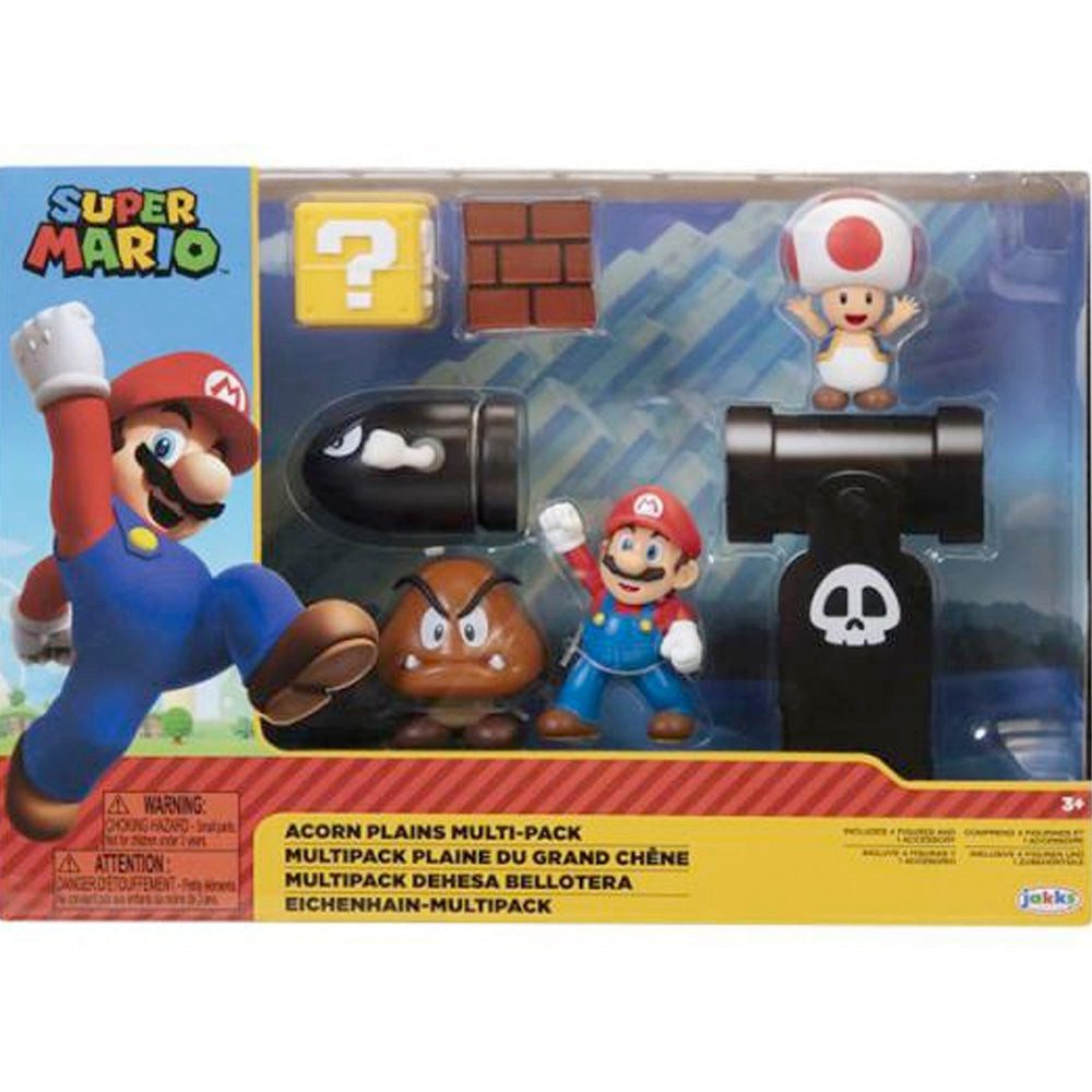 Super Mario Actionfigur Nintendo Super Mario Acorn Plains Multi-Pack, 6,5 cm