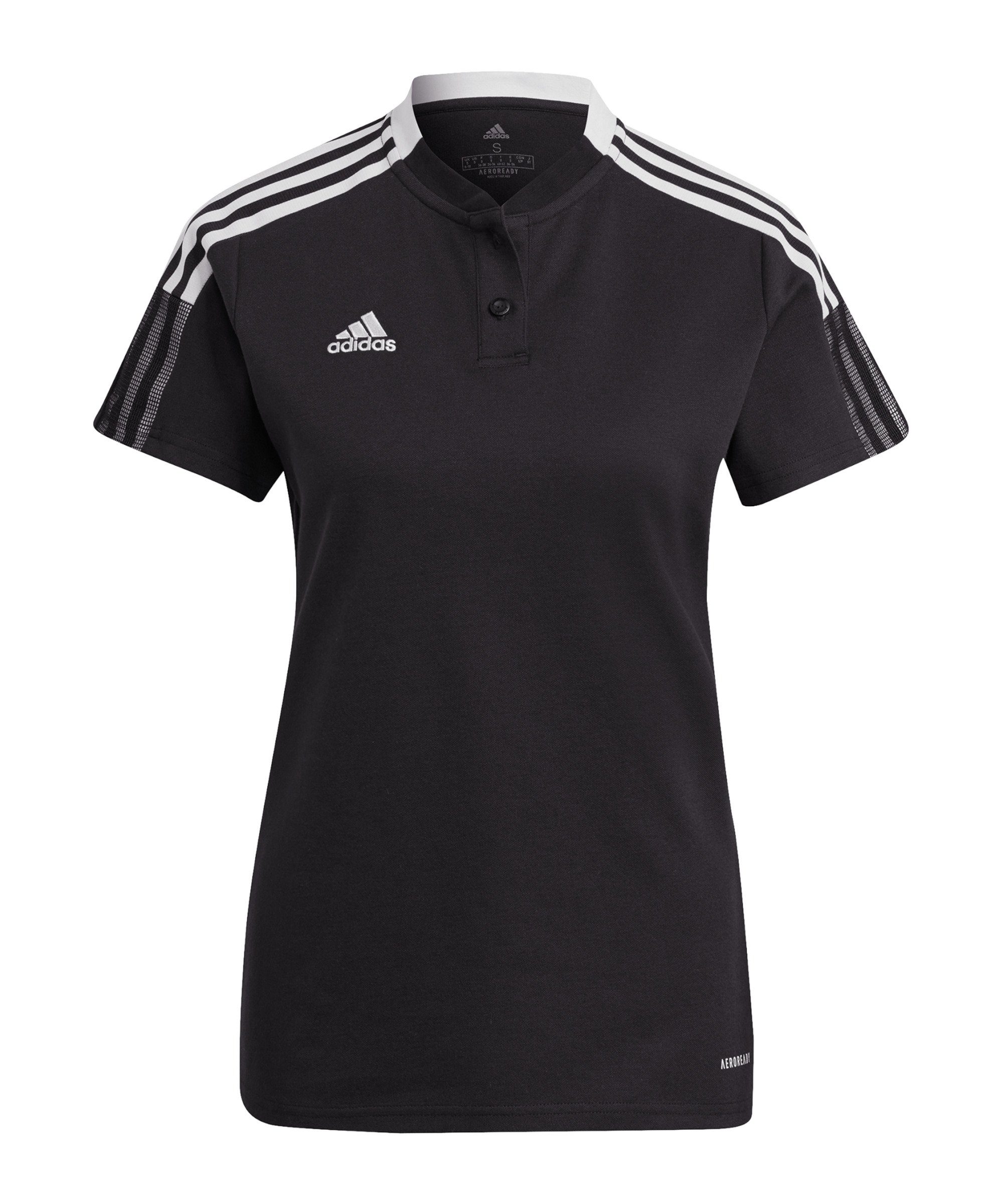 adidas Performance Poloshirt Tiro 21 COACH Poloshirt Damen Nachhaltiges Produkt schwarzweiss