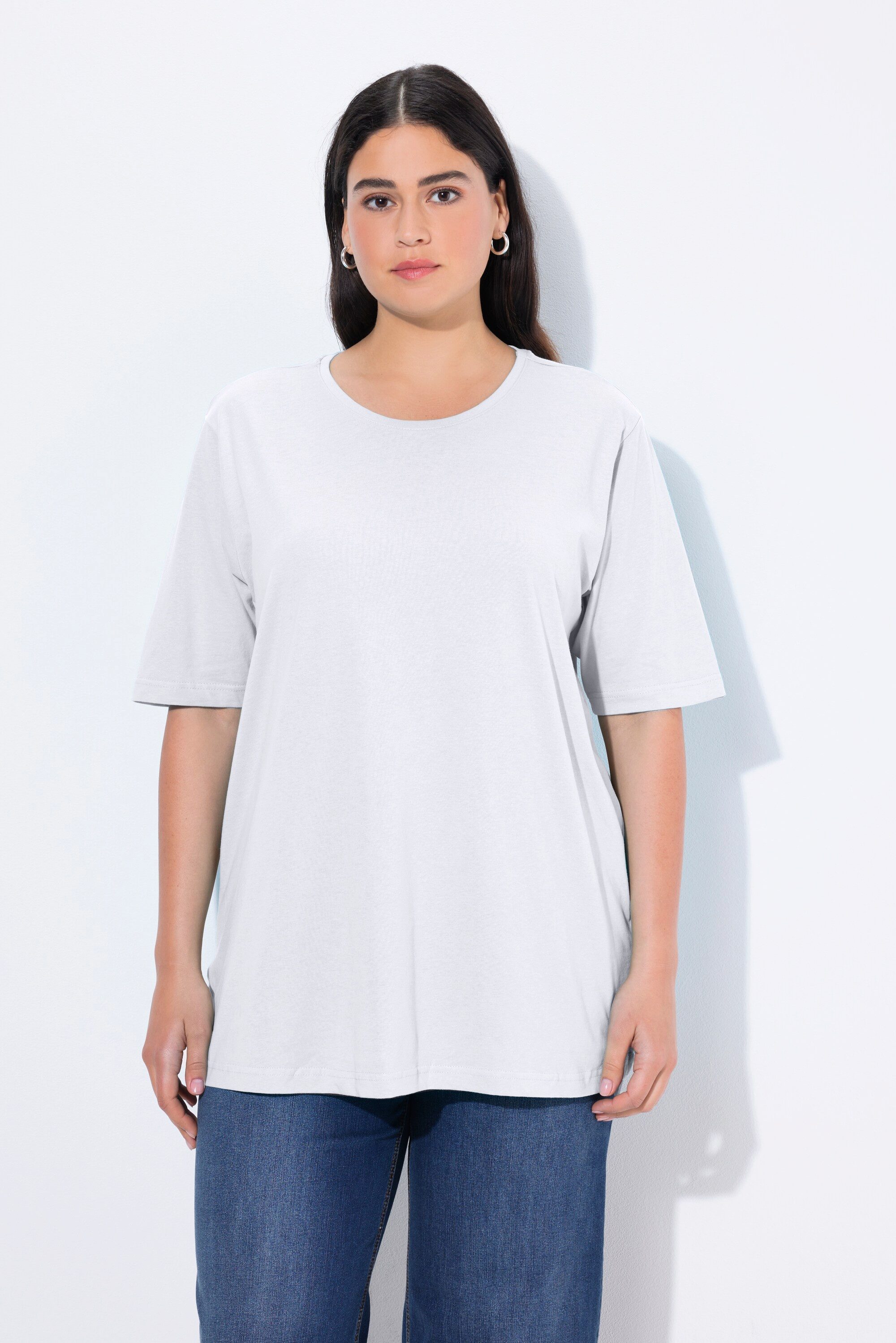 Ulla Popken T-Shirt T-Shirt Rundhalsausschnitt Relaxed günstig online kaufen