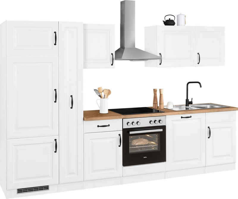 wiho Küchen Küchenzeile Erla, mit E-Geräten, Breite 310 cm