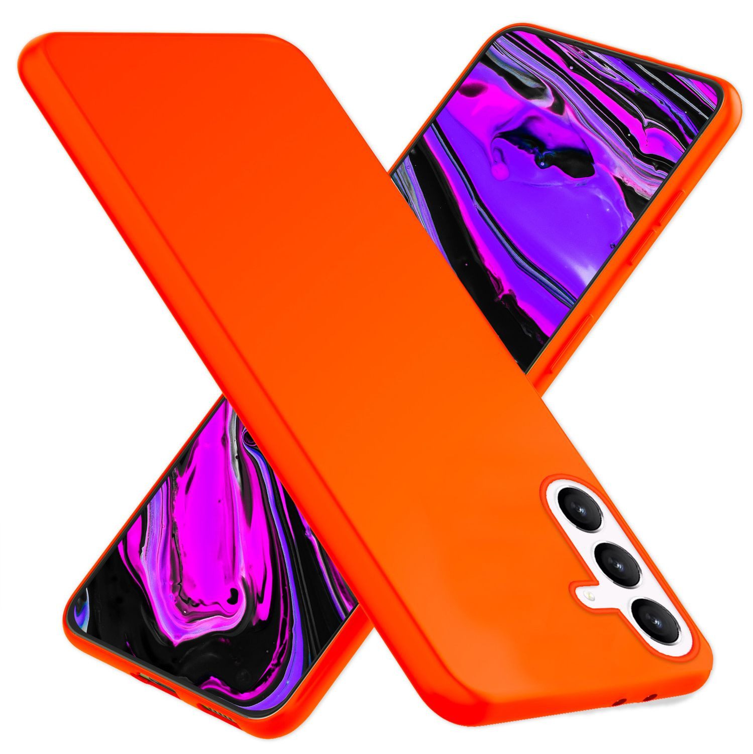 Nalia Smartphone-Hülle Samsung Galaxy S24 Plus 17 cm (6,7 Zoll), Neon Silikon Hülle / Farbintensiver TPU Schutz / Soft Touch Oberfläche