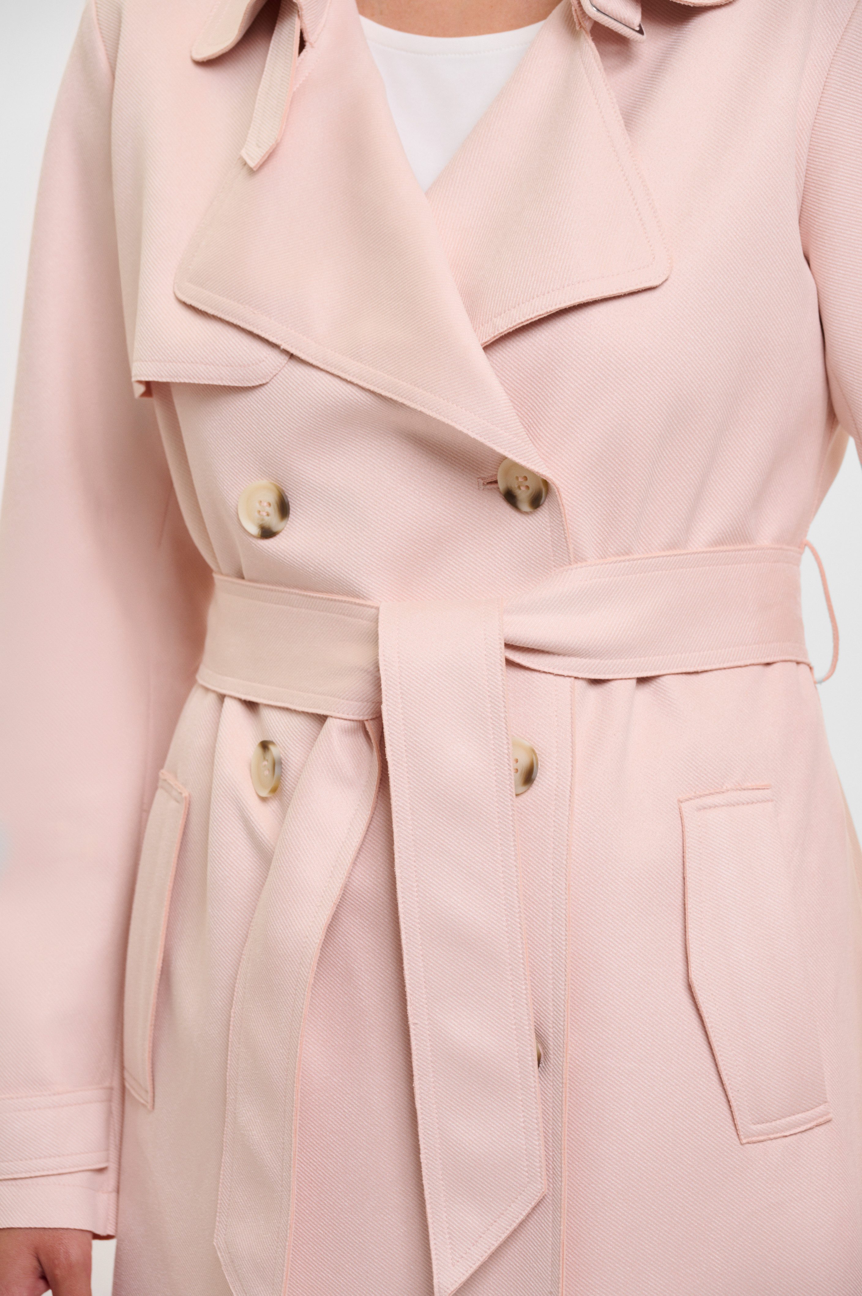 Rino & Pelle Trenchcoat KYONA mit Reverskragen und Bindegürtel günstig online kaufen