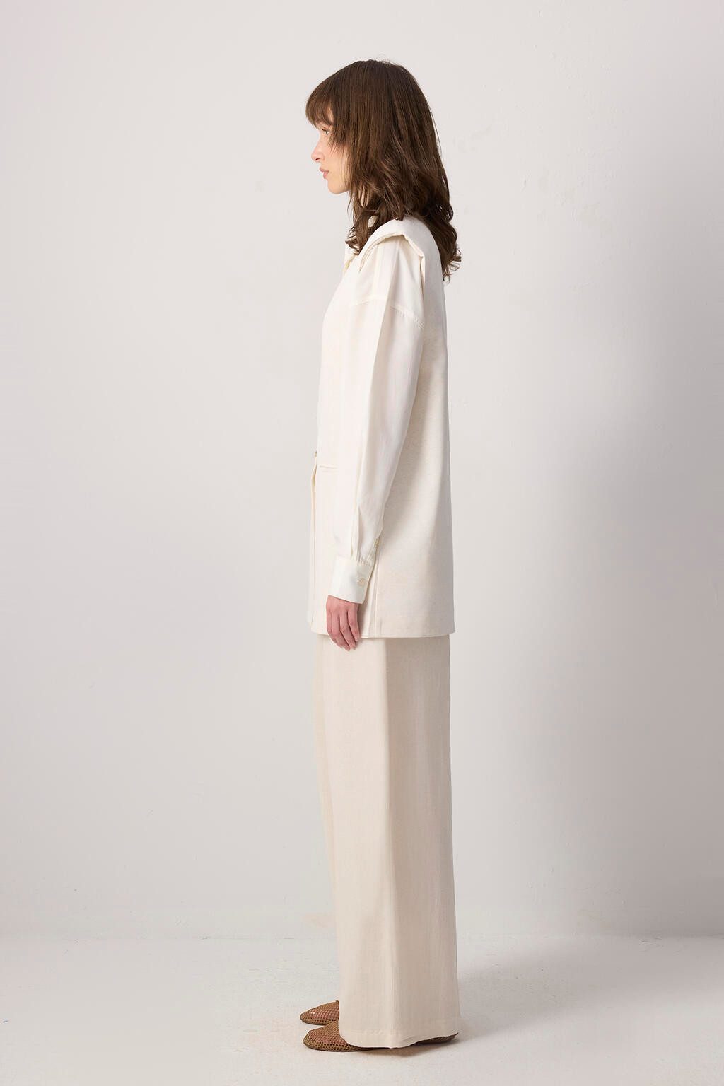 touche prive Reitweste Leinenweste mit Steindetails