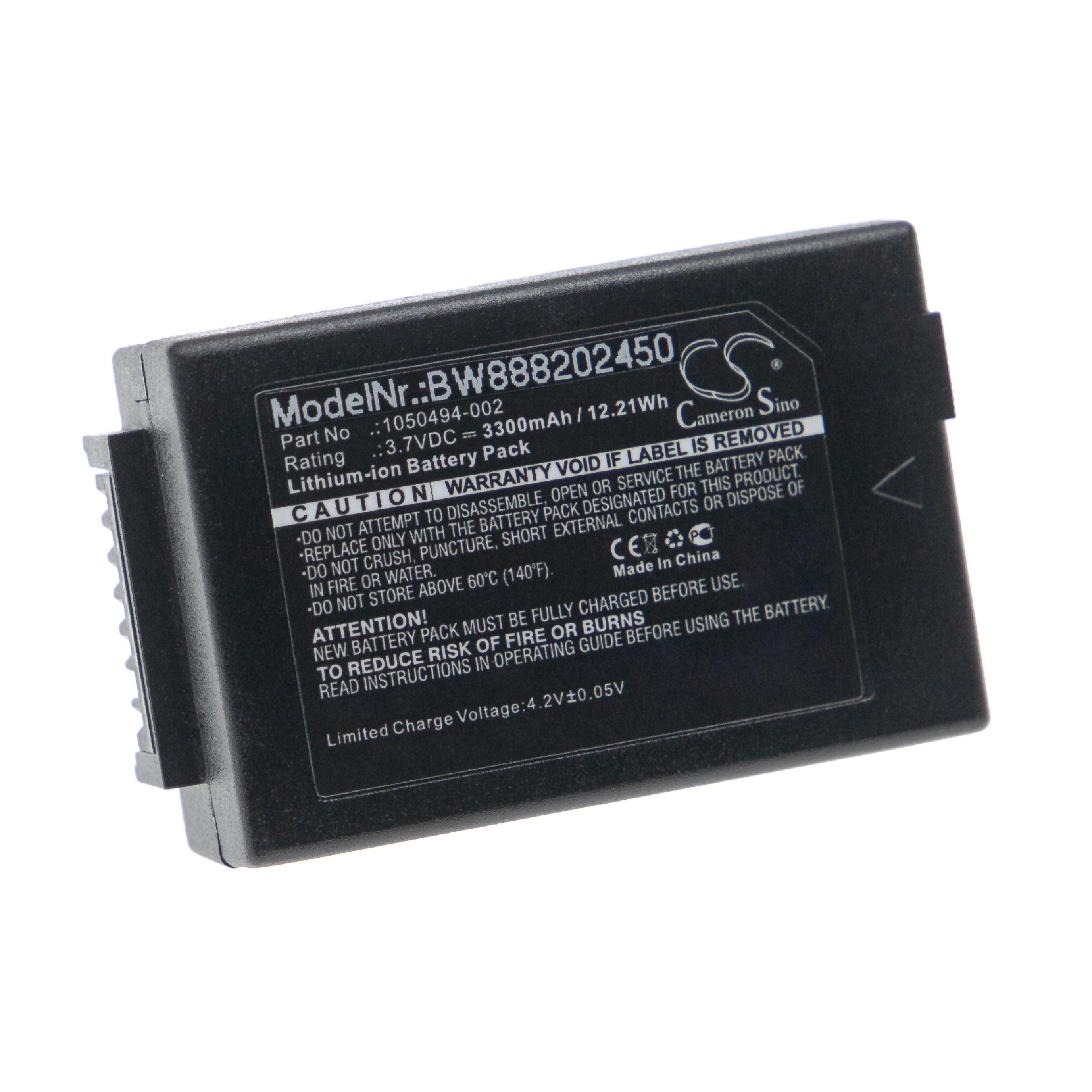Li-Ion) für mAh Handheld (3300mAh, Originalteilebezeichnung für WA3020 Ersatz Baugleiche Psion 3300 3,7V, vhbw Akku