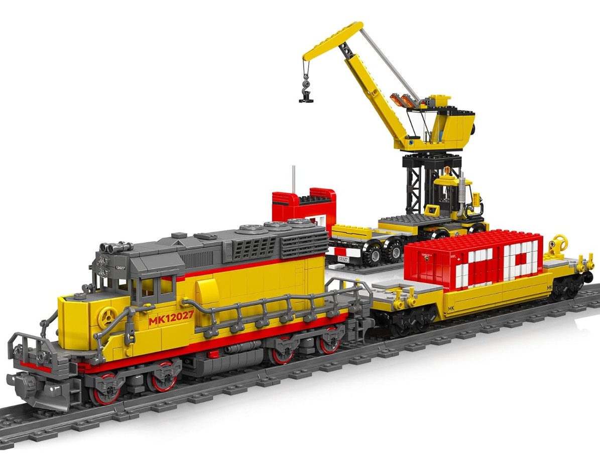 Mould King 12027 EMD SD40-2 Konstruktions-Spielset, (1170 St)