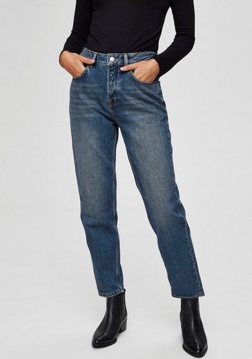 SELECTED FEMME Mom-Jeans aus klassischem Baumwolldenim
