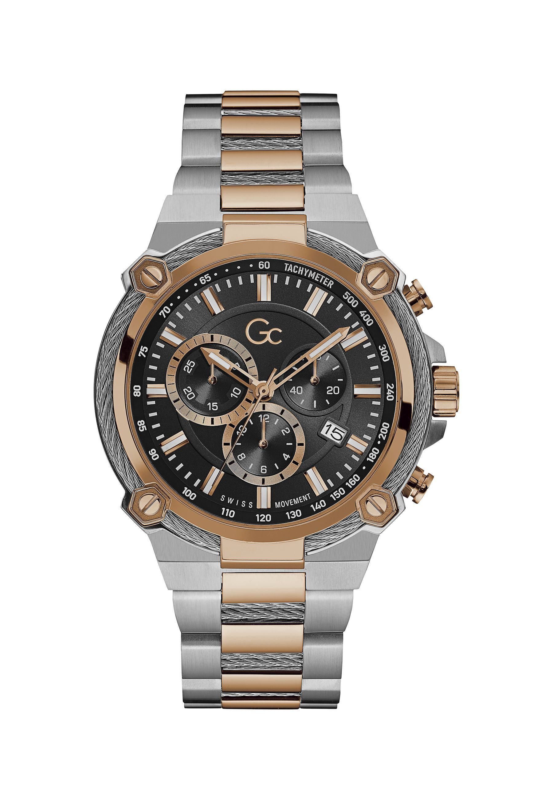 Guess Collection Quarzuhr Gc CableForce, (1-tlg., Not a set – not applicable to this product), Quarz-Chronographenuhr