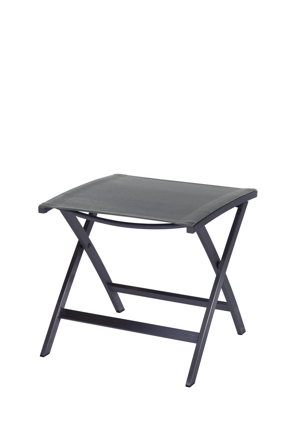 Natur24 Gartenstuhl Valencia Fußablage 48,5 x 46 x 47 cm Edelstahl Grau