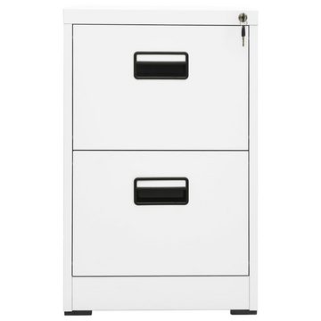 vidaXL Aktenschrank Aktenschrank Weiß 46x62x72,5 cm Stahl (1-St)