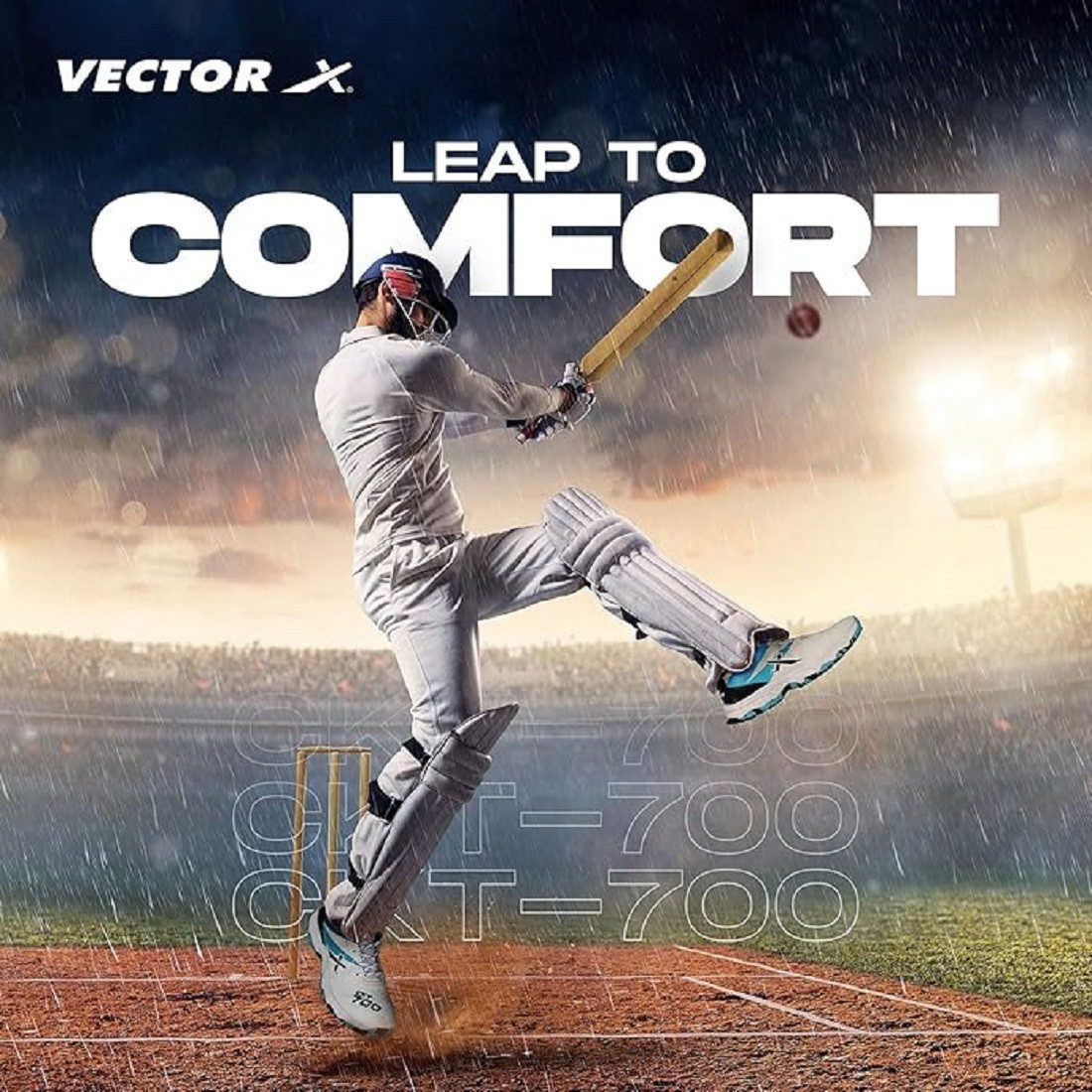 Vector X CKT-700 Cricketschuhe, Für Männer & Jungen, Material: PU & Mesh Sneaker (Verkaufspaket: 1 Paar Cricketschuhe, für schnelle Sprints und reaktionsschnelles Spiel) Verbesserte Langlebigkeit, Schlankes und elegantes Design