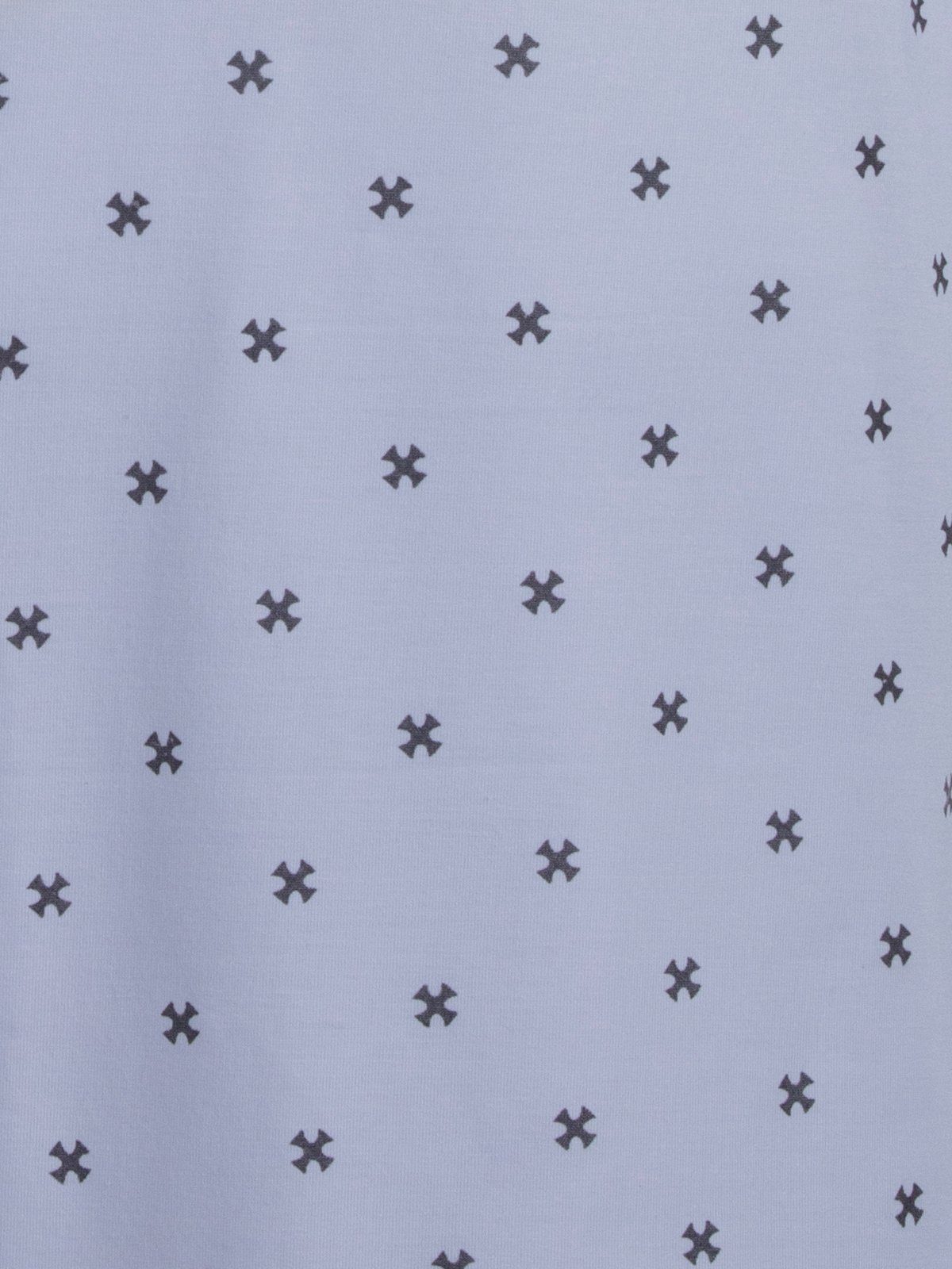 Lucky Nachthemd Nachthemd Langarm - Stehkragen grau