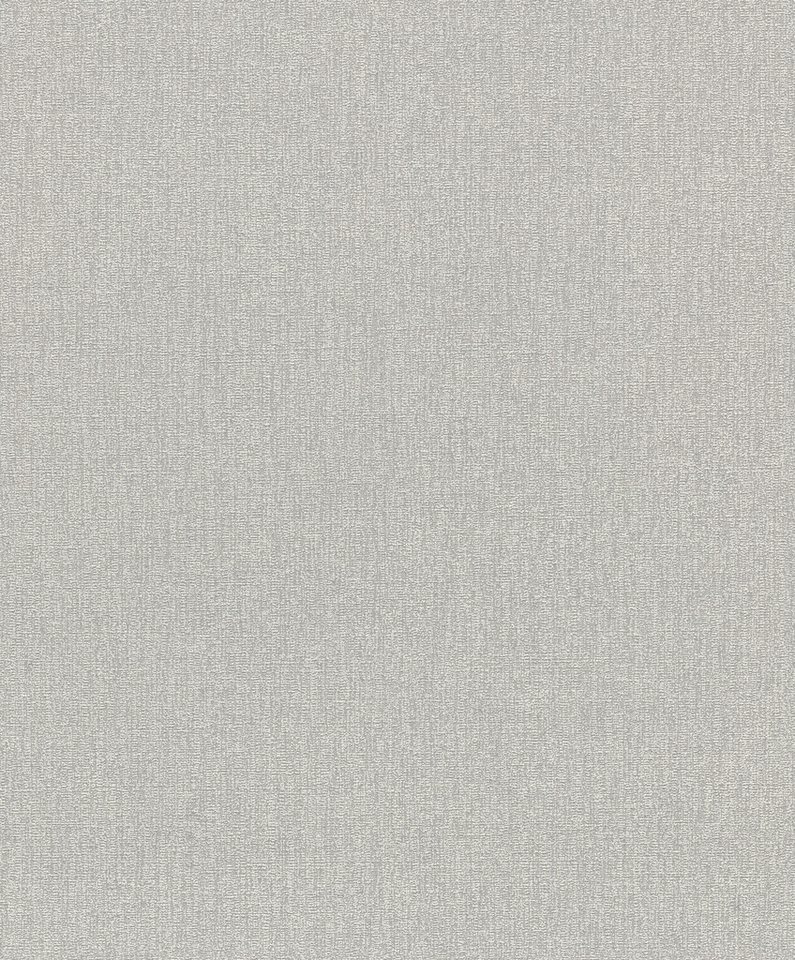 Rasch Vliestapete mit Stoffoptik in Grau - my moments, strukturiert, einfarbig, uni, Leinenoptik, Strukturmuster, unifarben, Ton-in-Ton, (1 Rolle, 1 St), textile Struktur