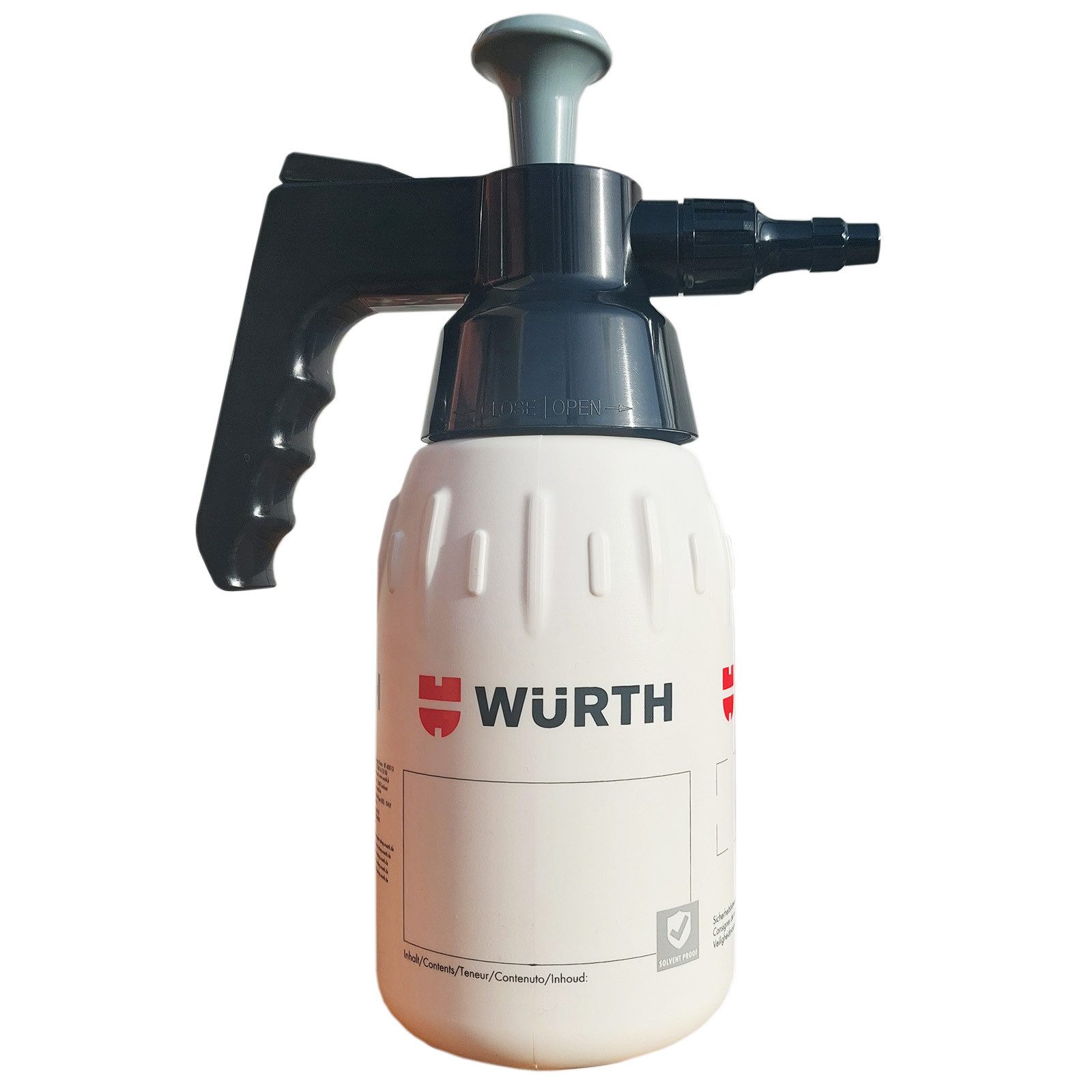 Sprühflasche Würth Pumpsprühflasche 1 Liter Grau Lösemittelbeständig