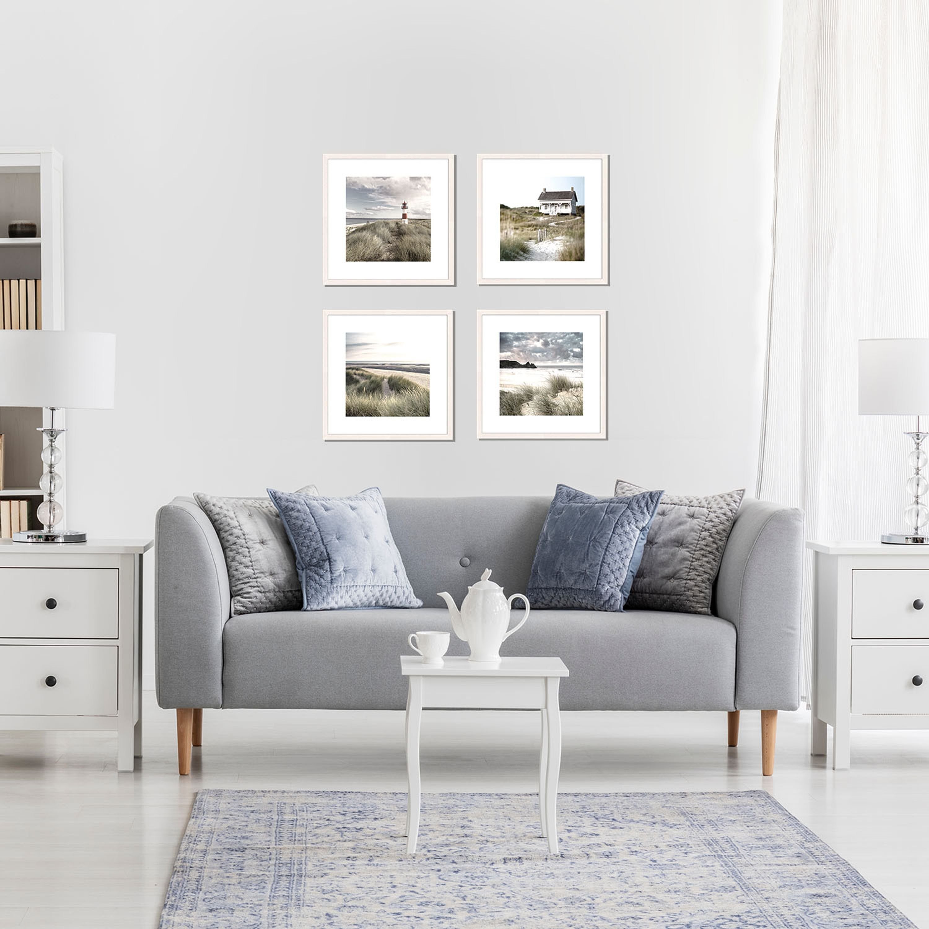 artissimo Bild mit Rahmen Design-Poster-Set mit Rahmen 4x30x30cm Bilder-Set günstig online kaufen