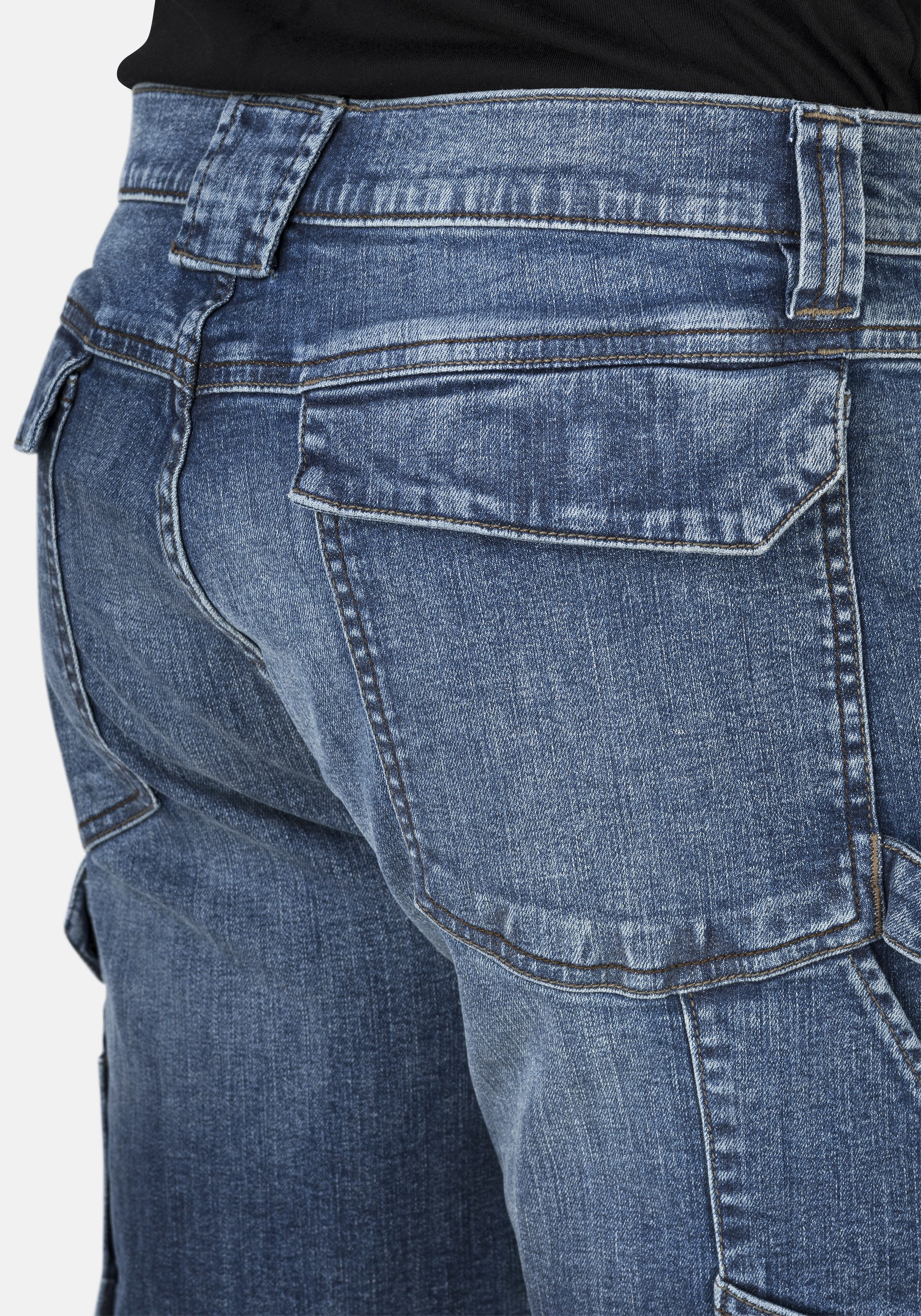 HERO by John Medoox Workerjeans LUCAN Denim Workwear Arbeits-Cargoshorts Jeans Arbeits-Cargoshorts Jeans Denim / Jeansfür Herren