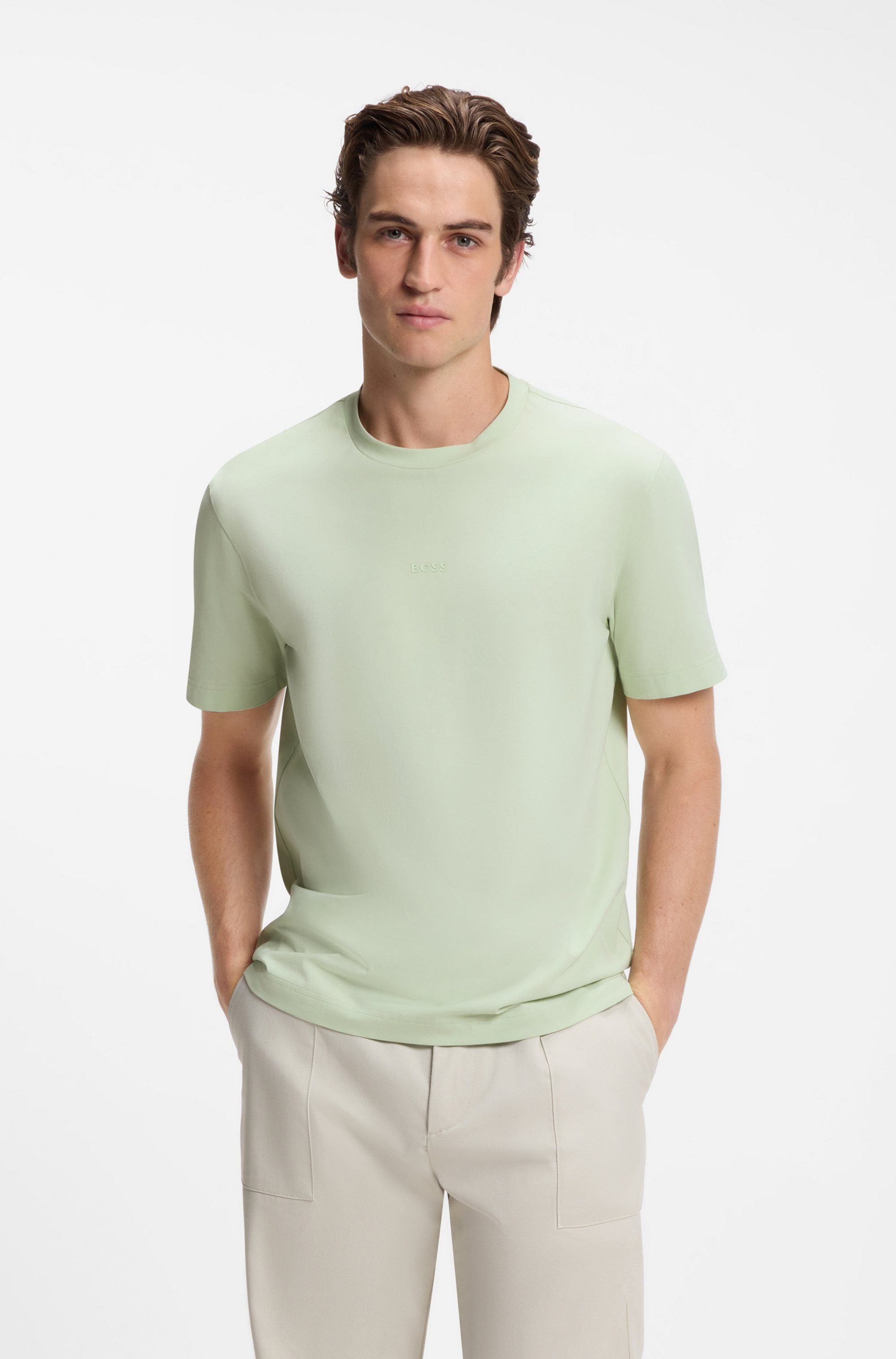 BOSS ORANGE T-Shirt TChup Relaxed Fit Stretch-Cotton-Jersey Rundhalsausschnitt