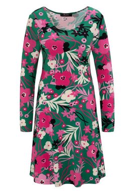 Aniston CASUAL Jerseykleid mit trendfarbigen Blumendruck -jedes Teil ein Unikat - NEUE KOLLEKTION