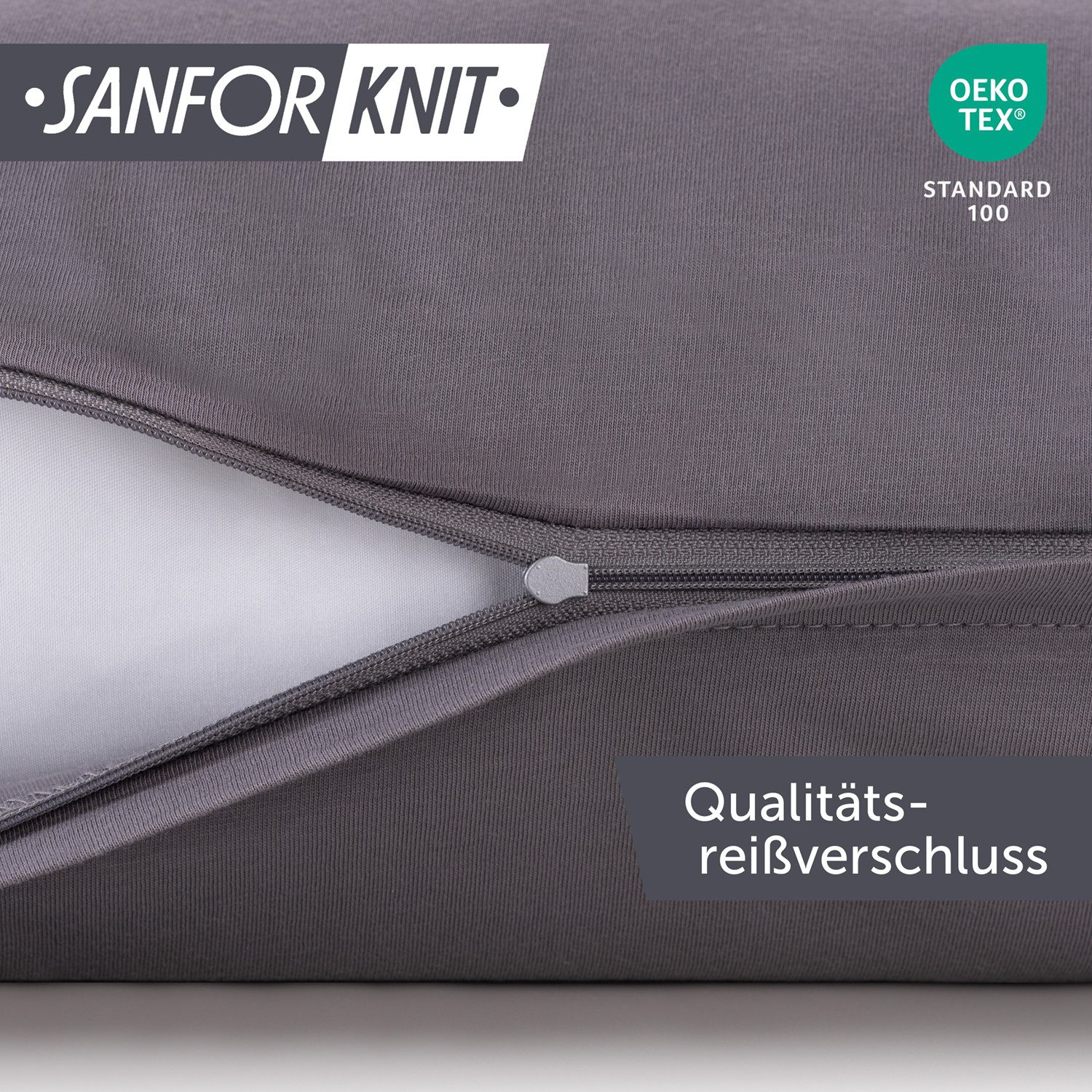 Blumtal Kissenbezug Premium Jersey 2er Set, Oeko-Tex Zertifiziert, (2 Stück), 100% Baumwolle – Bild 3 von 5
