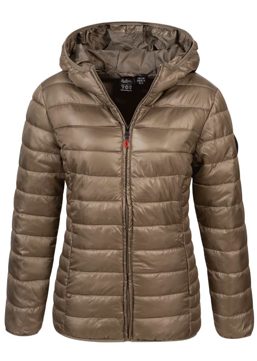 Geographical Norway Steppjacke Damen Frühlings Übergangs Jacke Steppjacke Kapuze Outdoor Kapuzenjacke