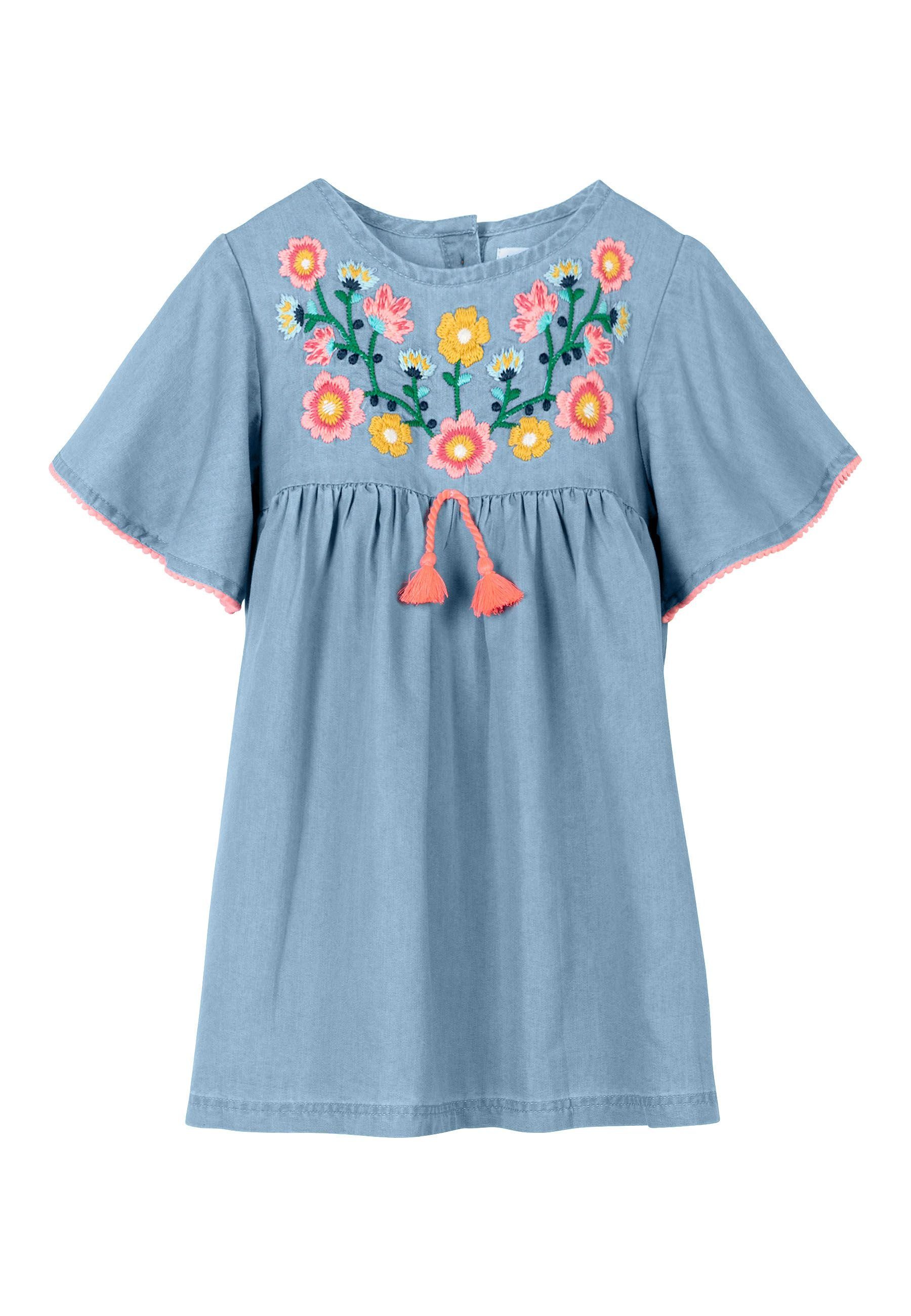 (1y-8y) Sommerkleid verziert Stickerei Kleid einem mit MINOTI