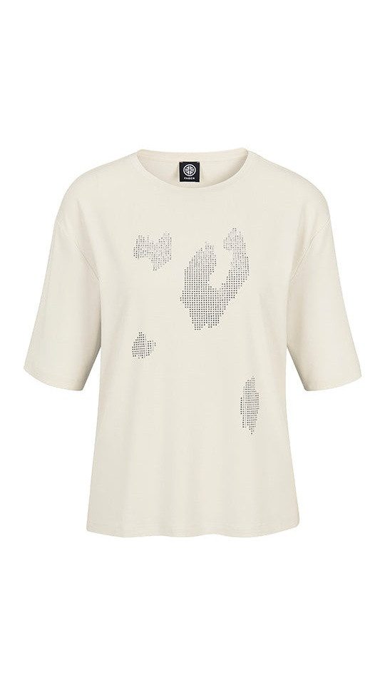 Faber Kurzarmshirt 1/2-Arm Shirt mit Steinchen