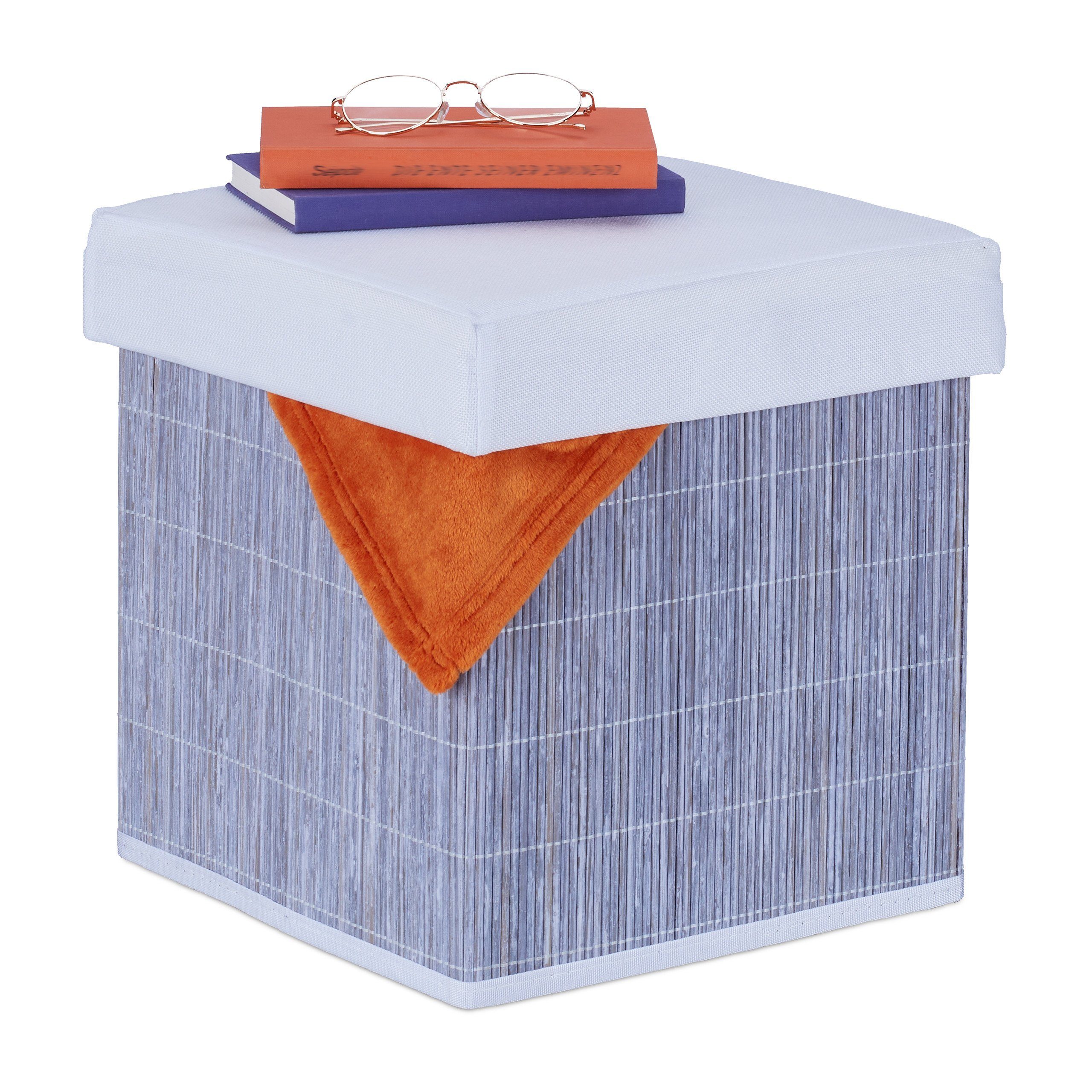relaxdays Sitzhocker mit Stauraum