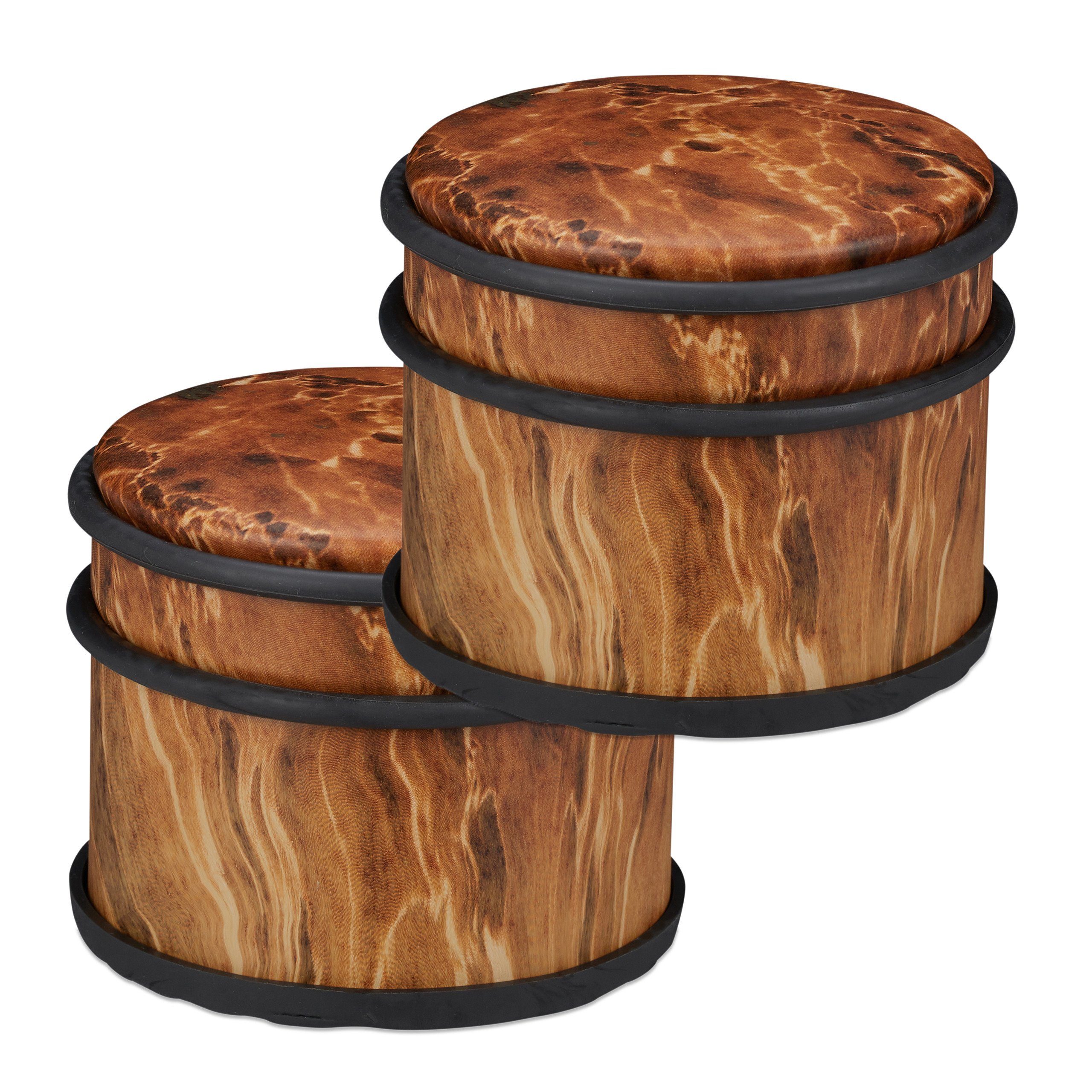 relaxdays Türstopper 2 x Türstopper Holzoptik günstig online kaufen