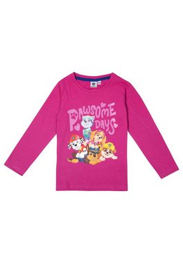 United Labels® Schlafanzug Paw Patrol Schlafanzug Mädchen Pyjama Set Langarm Oberteil Pink/Blau