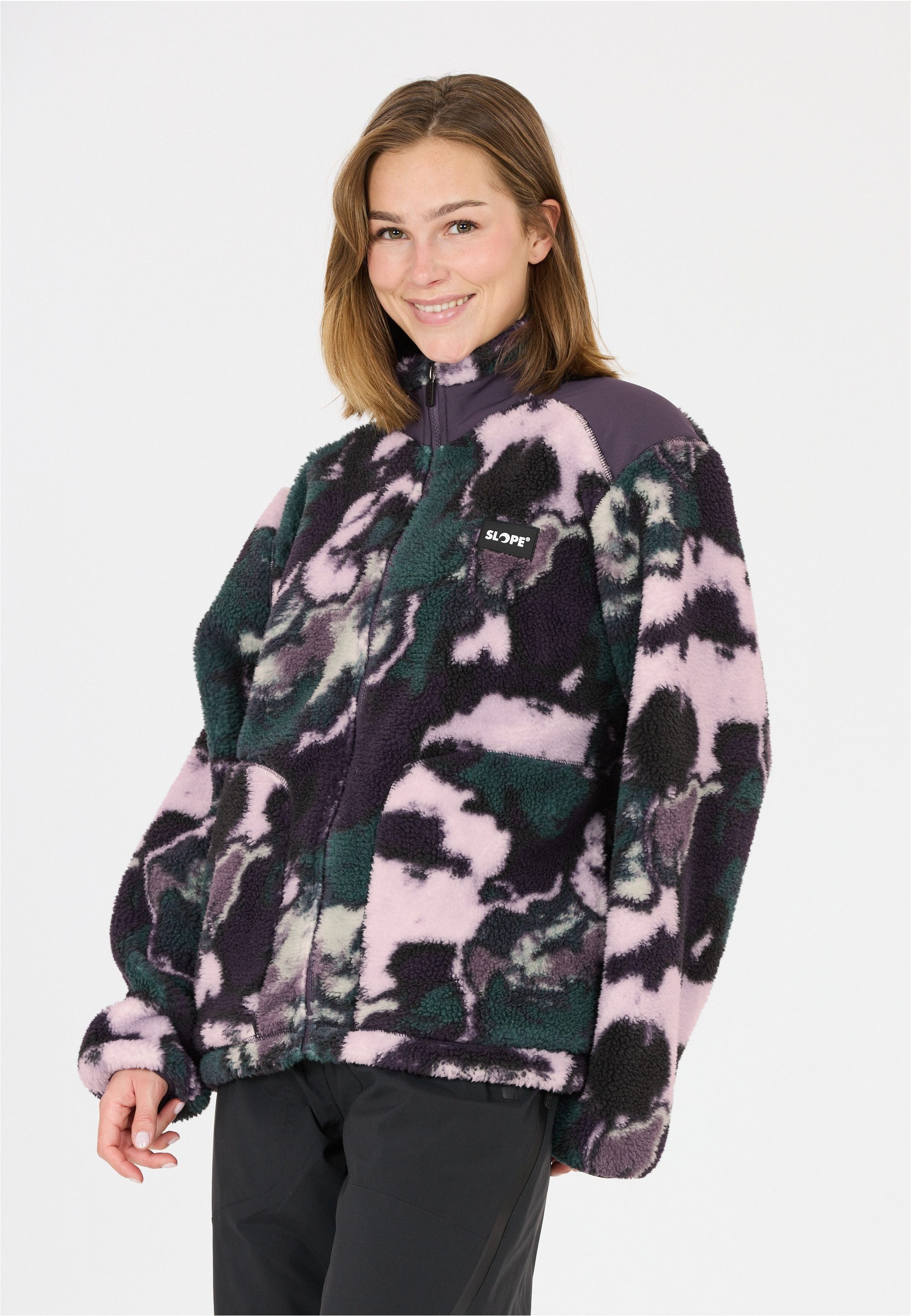 SLOPE Fleecejacke Kendor aus wärmendem Teddy-Stoff
