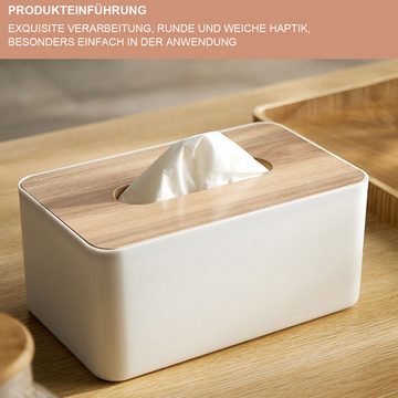 Daisred Papiertuchbox Kosmetiktücher Box aus Holz 21x13x9cm (1 St)