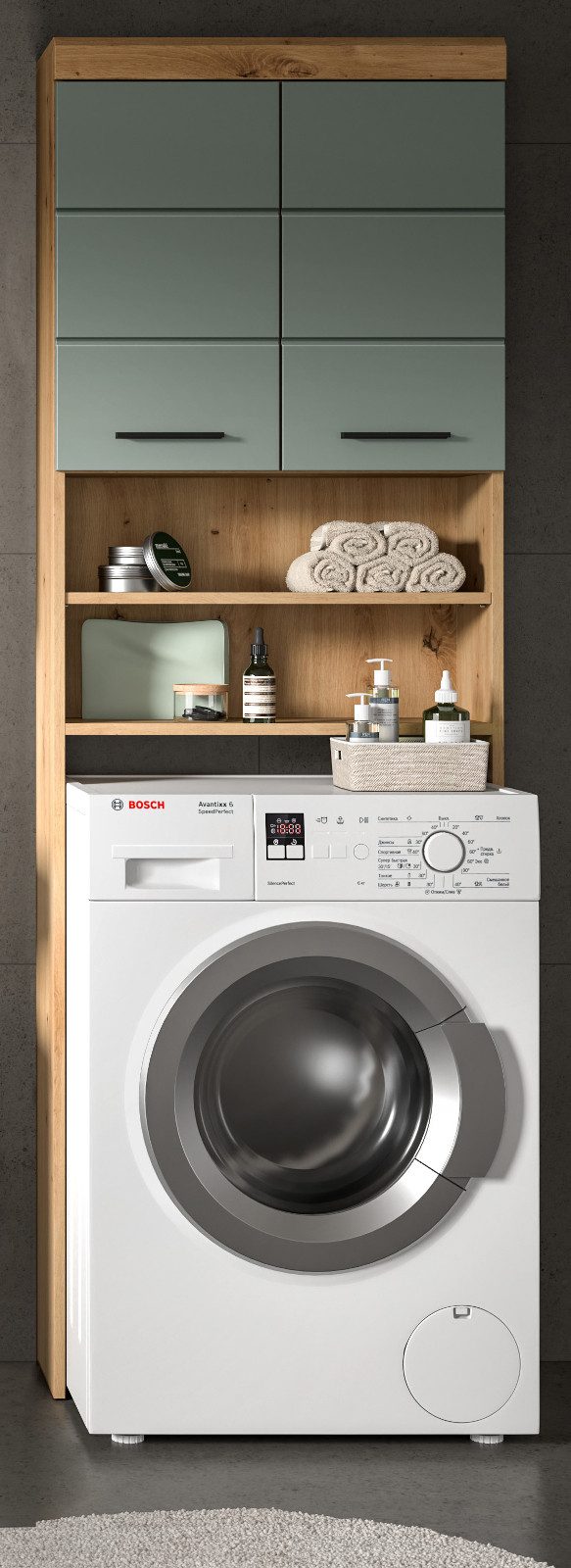 Inn.Furn Waschmaschinenumbauschrank Shawn (Waschmaschinenschrank in Salbei günstig online kaufen